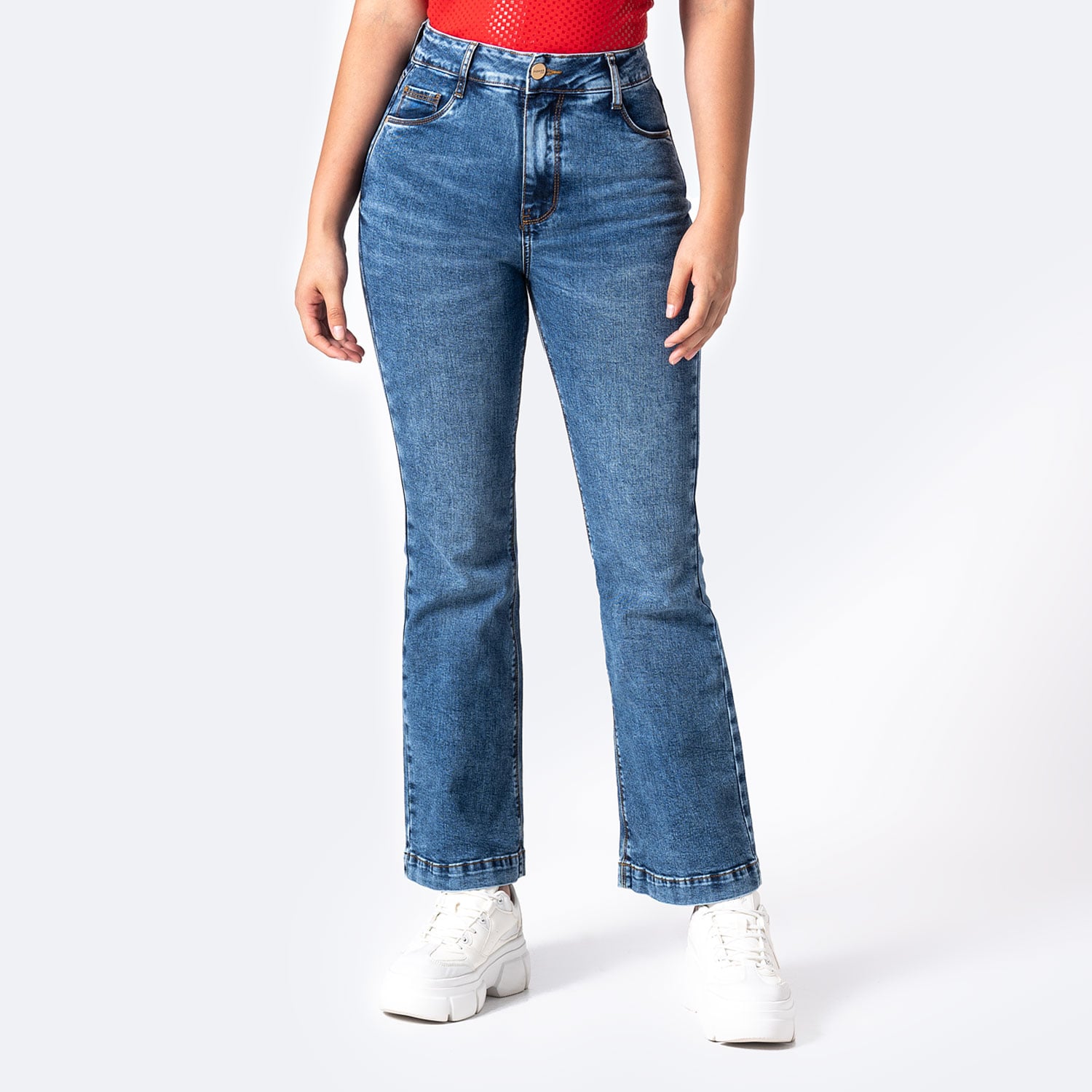 PANTALON DENIM STRETCH MUJER HALLYH - 1