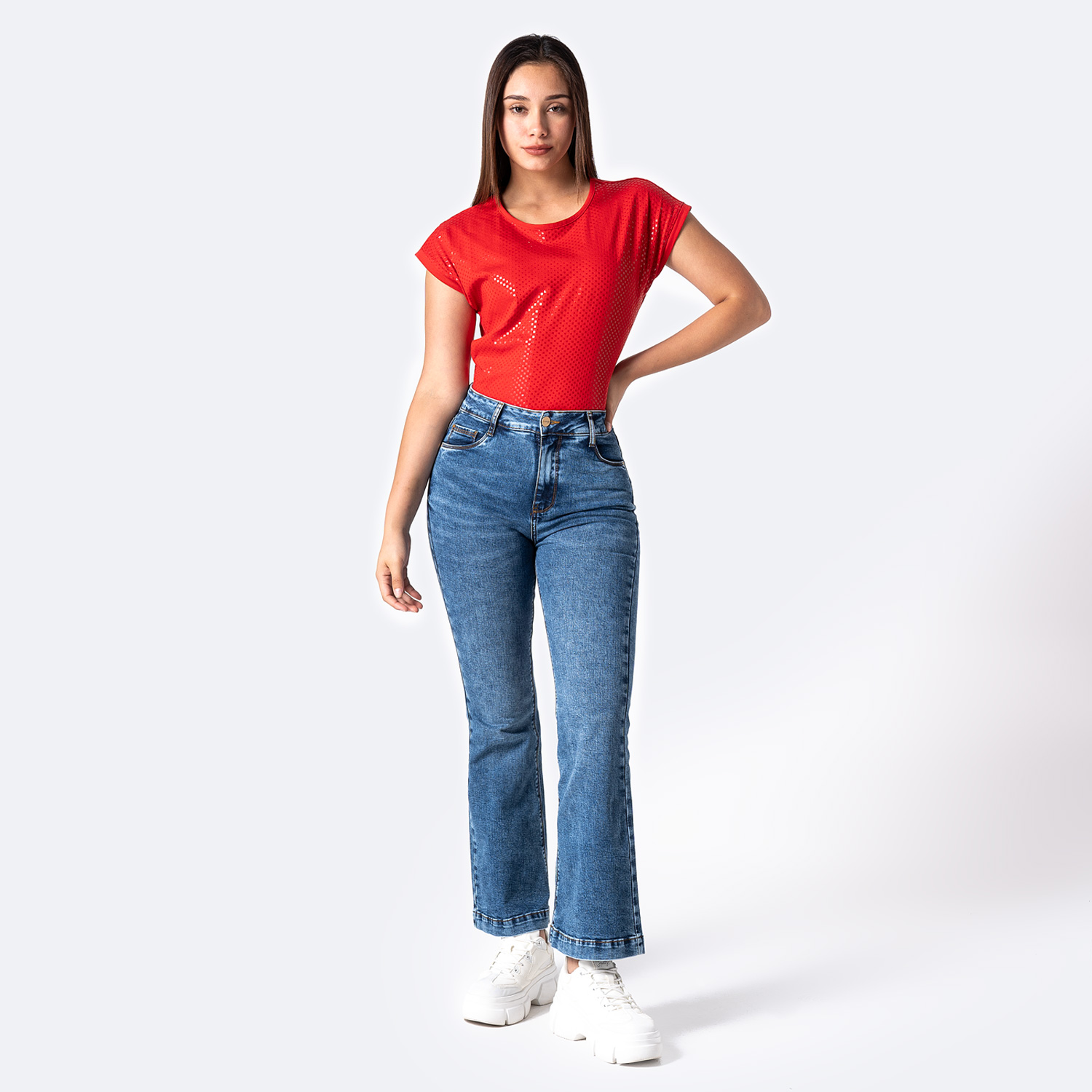 PANTALON DENIM STRETCH MUJER HALLYH - 2