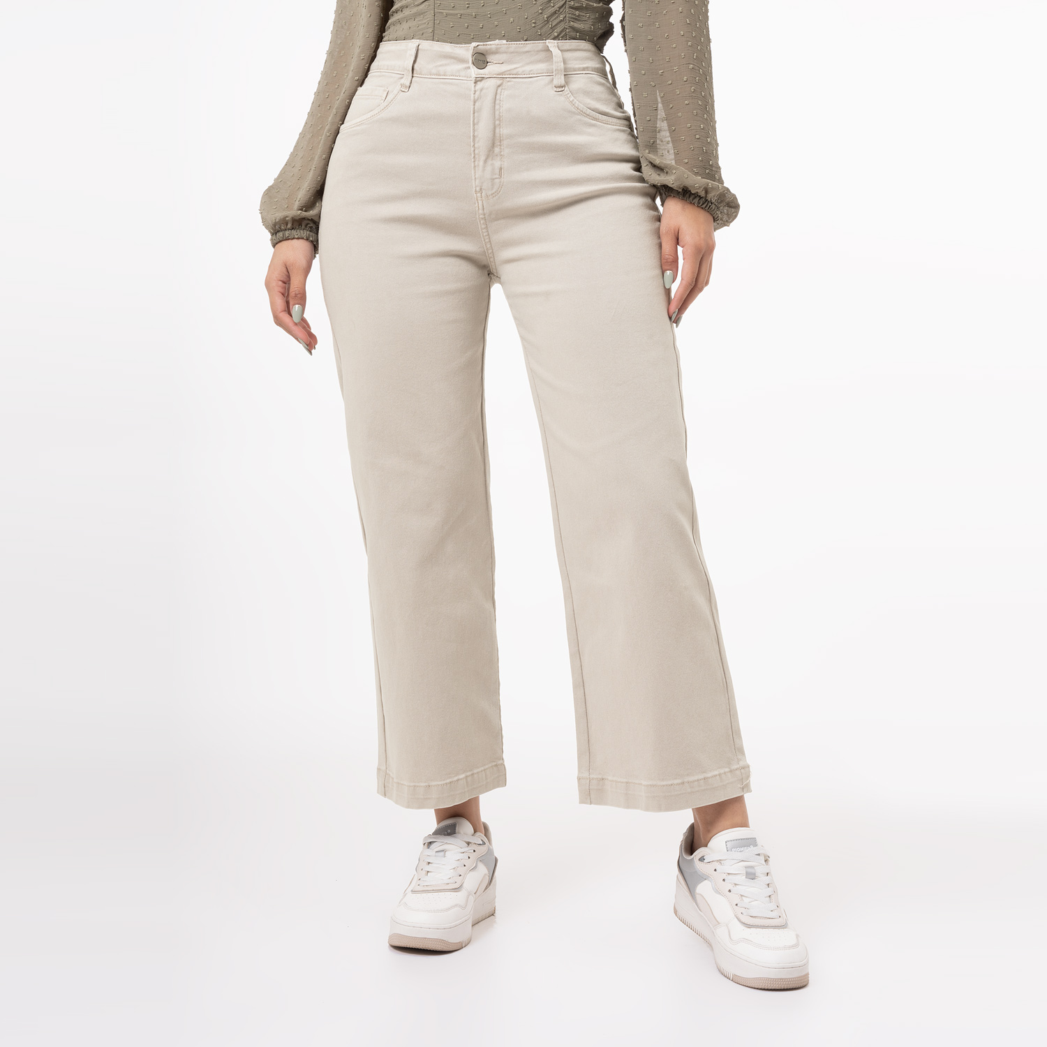 PANTALON DRILL STRETCH MUJER LARI BULL DENIM - 1