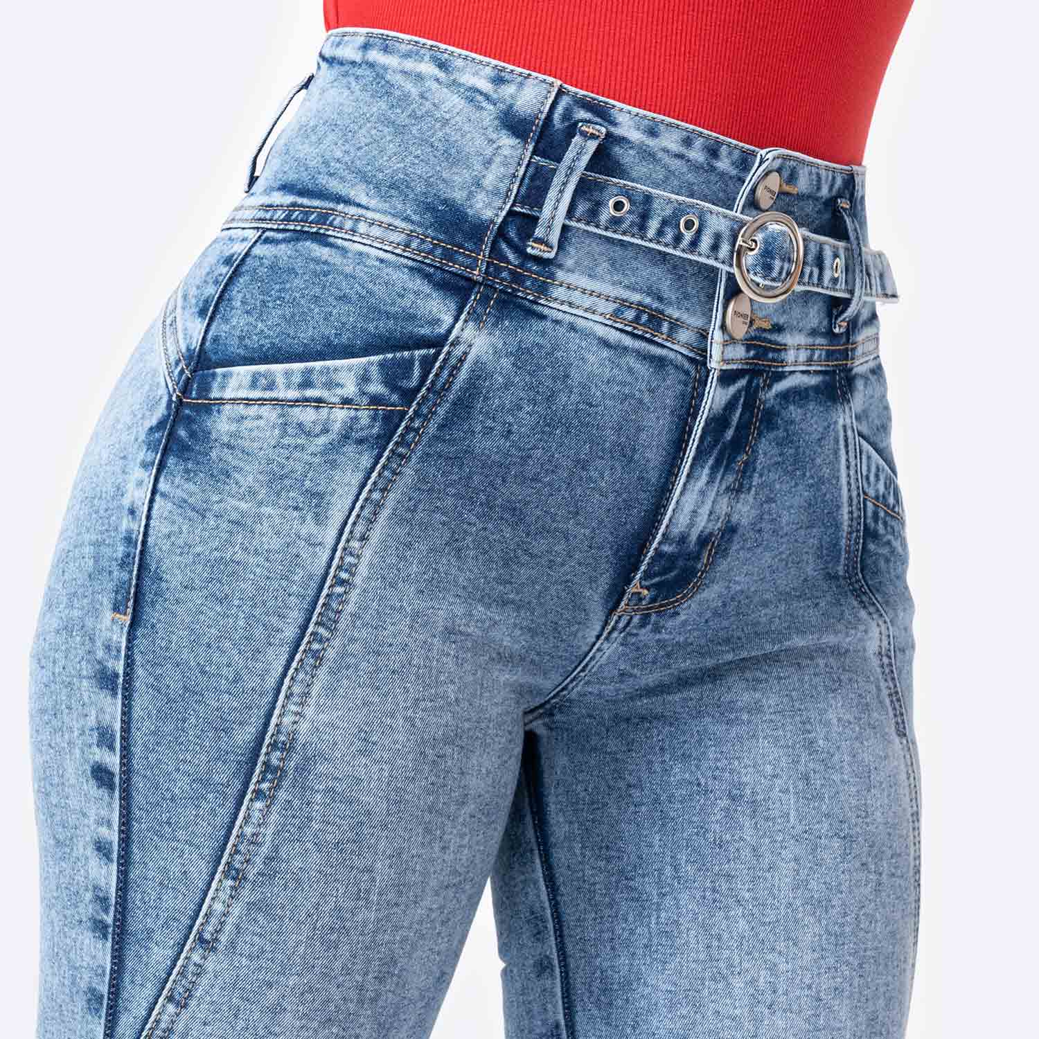 PANTALON DENIM STRETCH MUJER ANISEH - 4