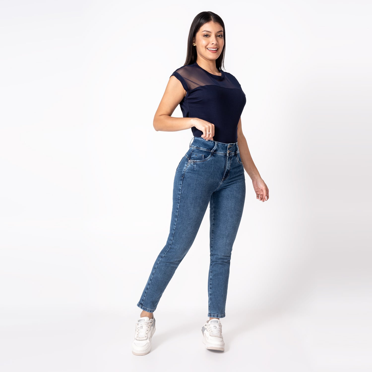 PANTALON DENIM STRETCH MUJER KALENT - 2