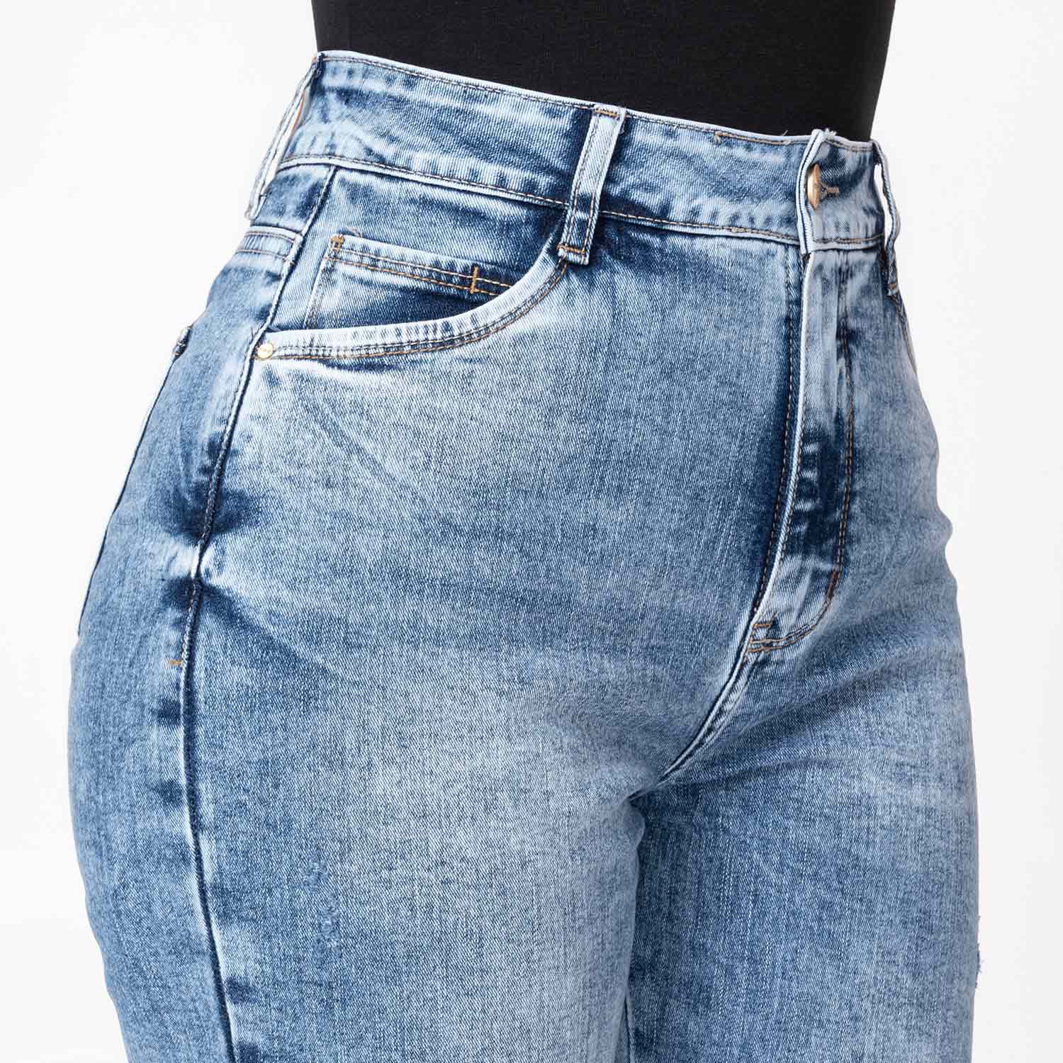 PANTALON DENIM STRETCH MUJER DAELI - 4