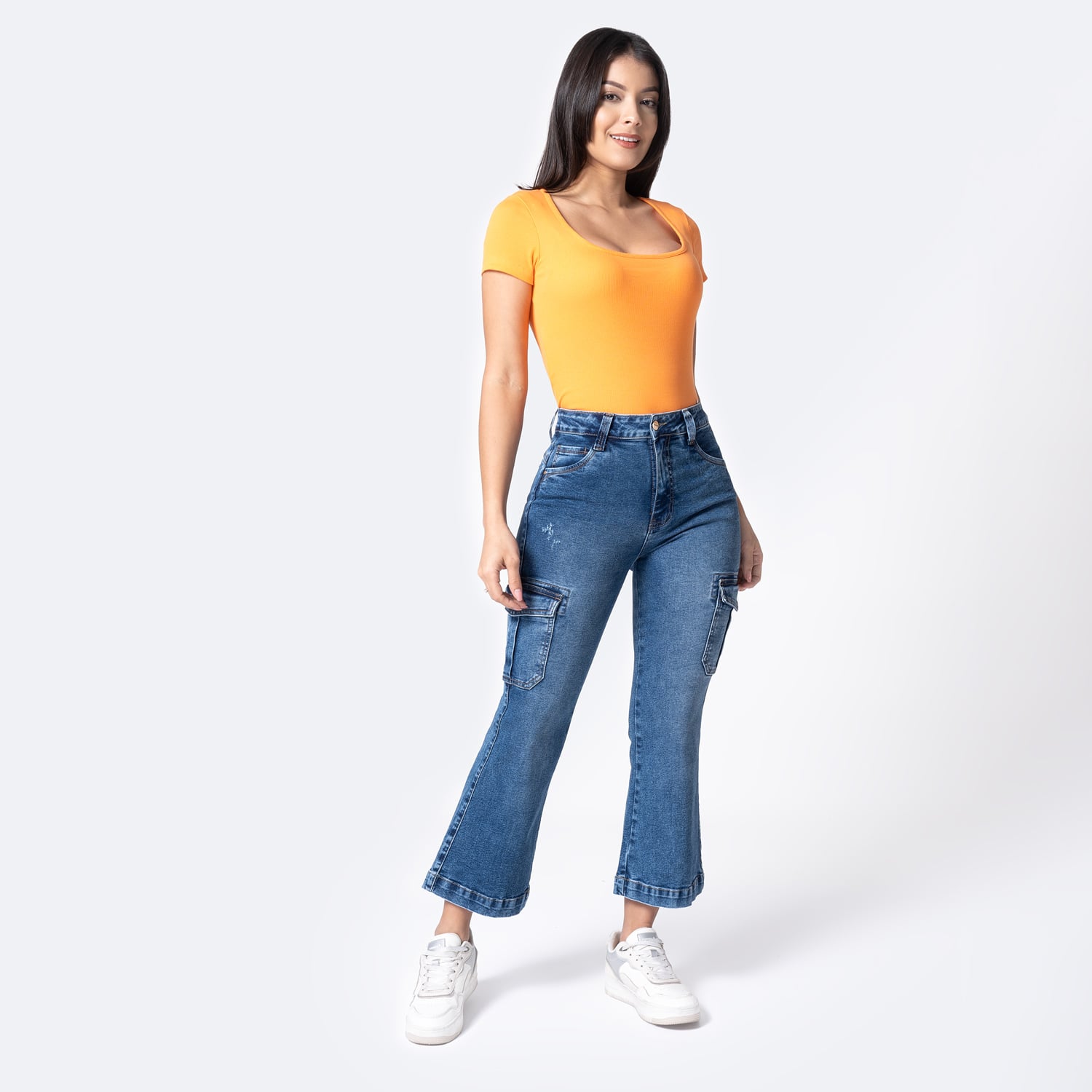 PANTALON DENIM STRETCH MUJER JALILAH - 2