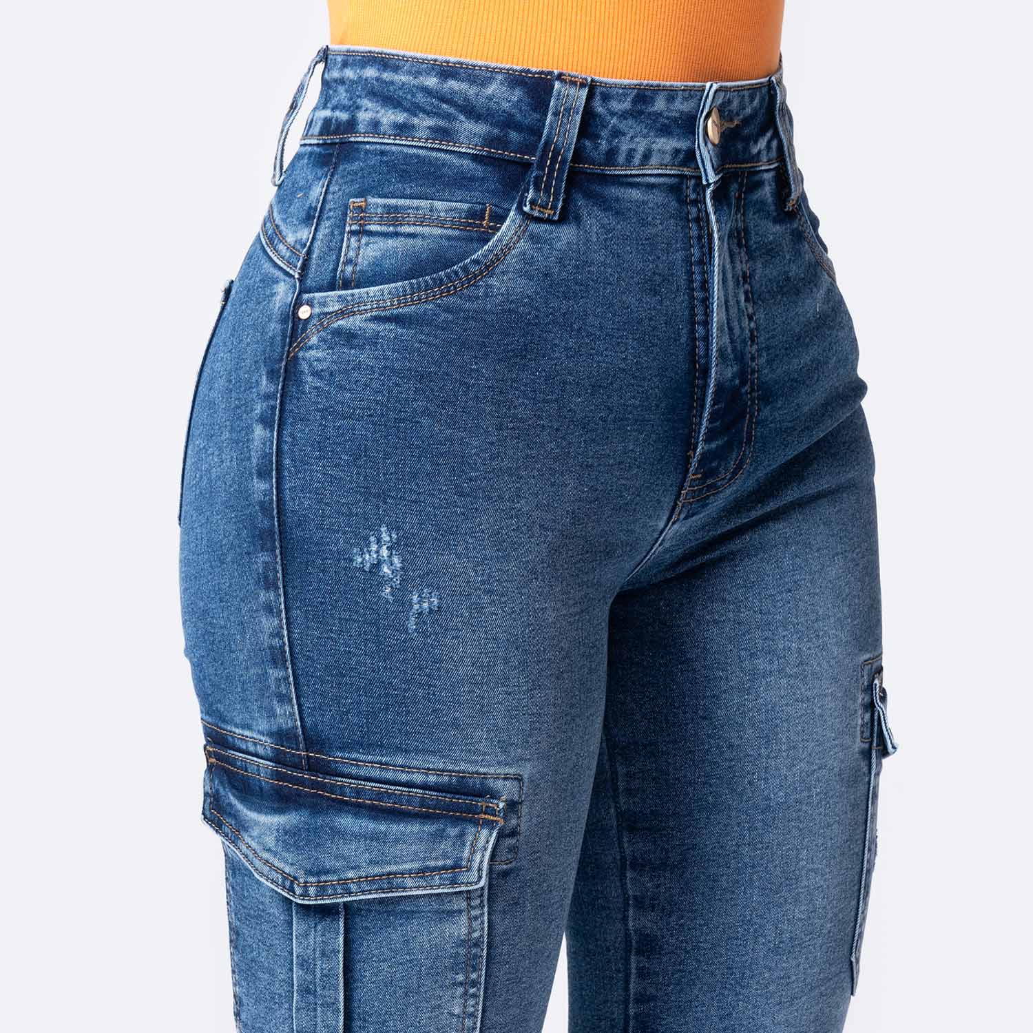 PANTALON DENIM STRETCH MUJER JALILAH - 4