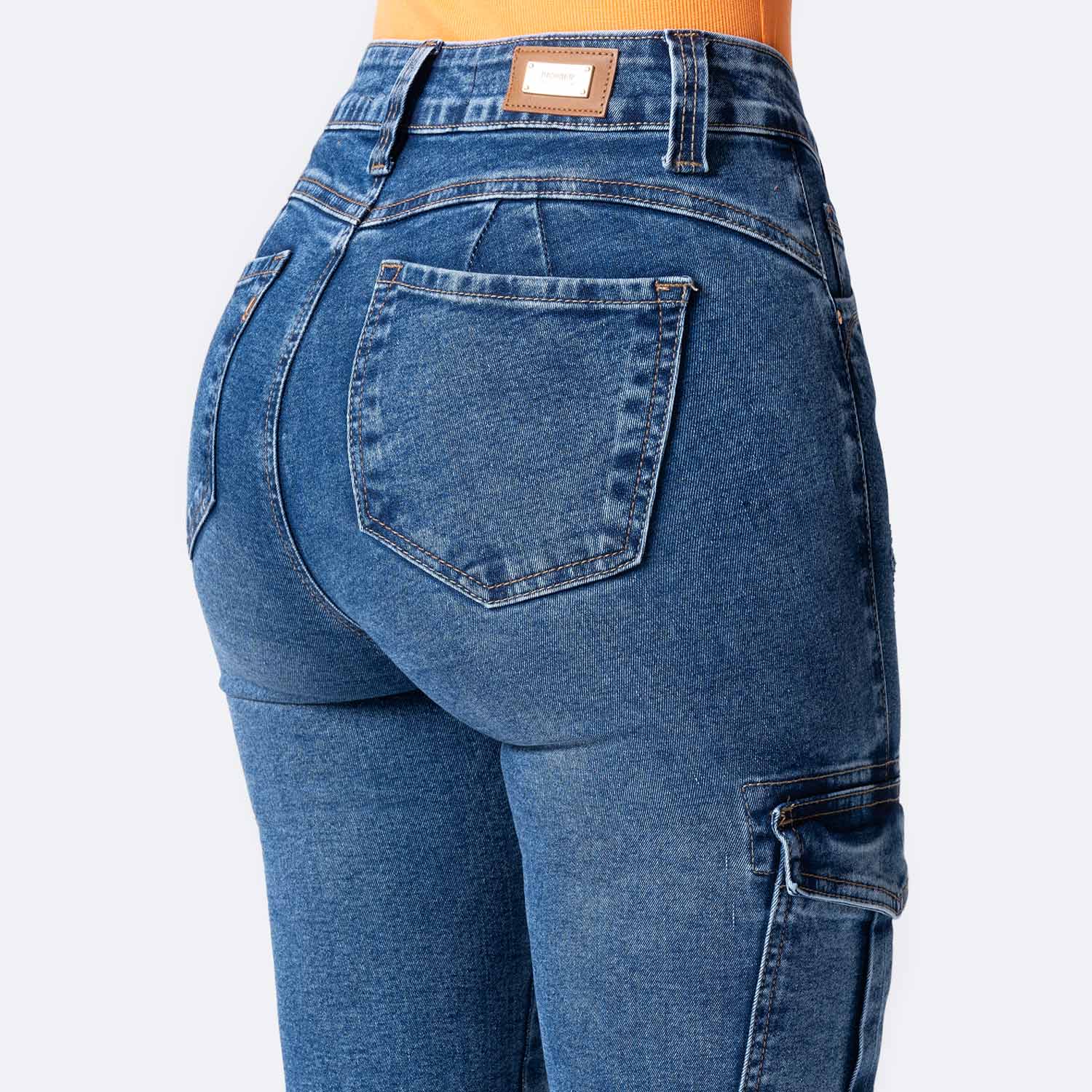 PANTALON DENIM STRETCH MUJER JALILAH - 5