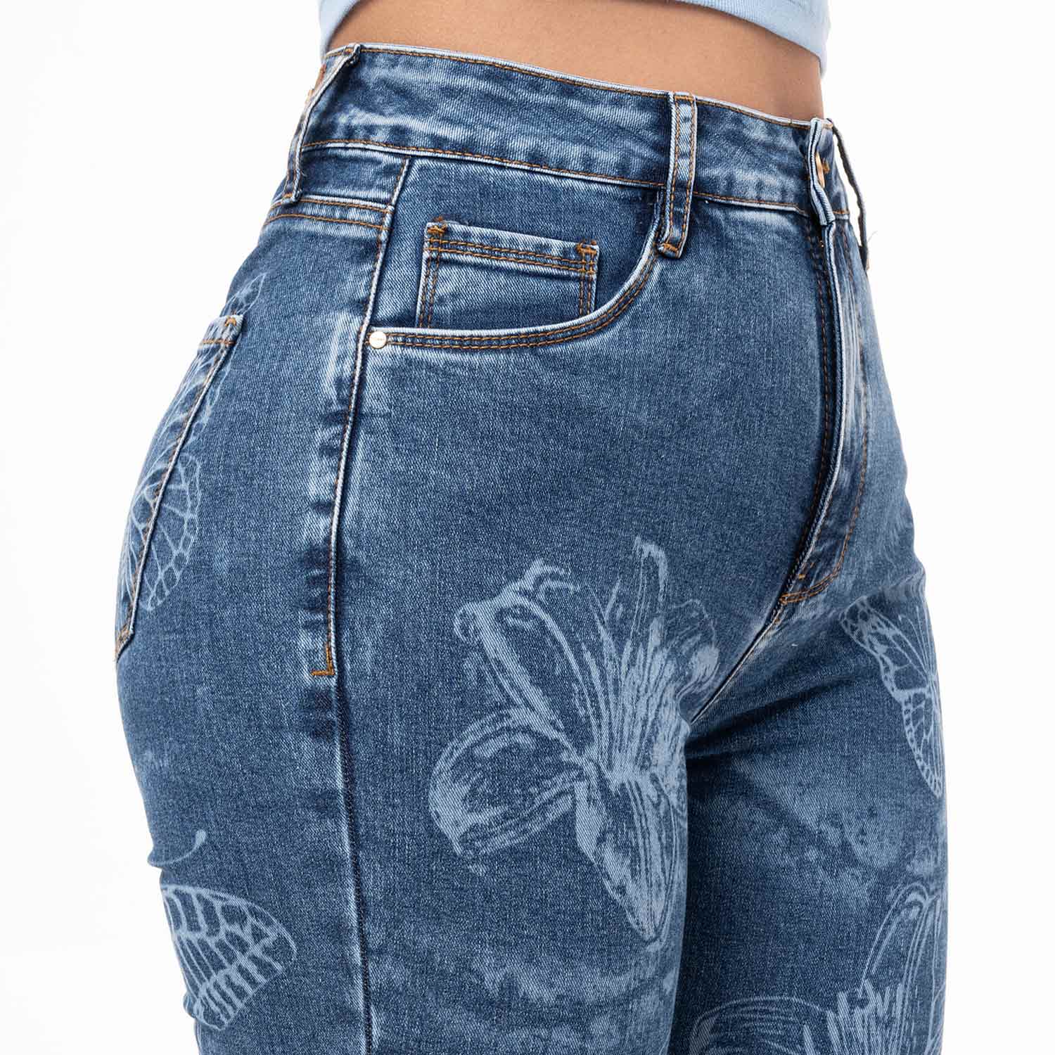 PANTALON DENIM STRETCH MUJER HELLYH - 4