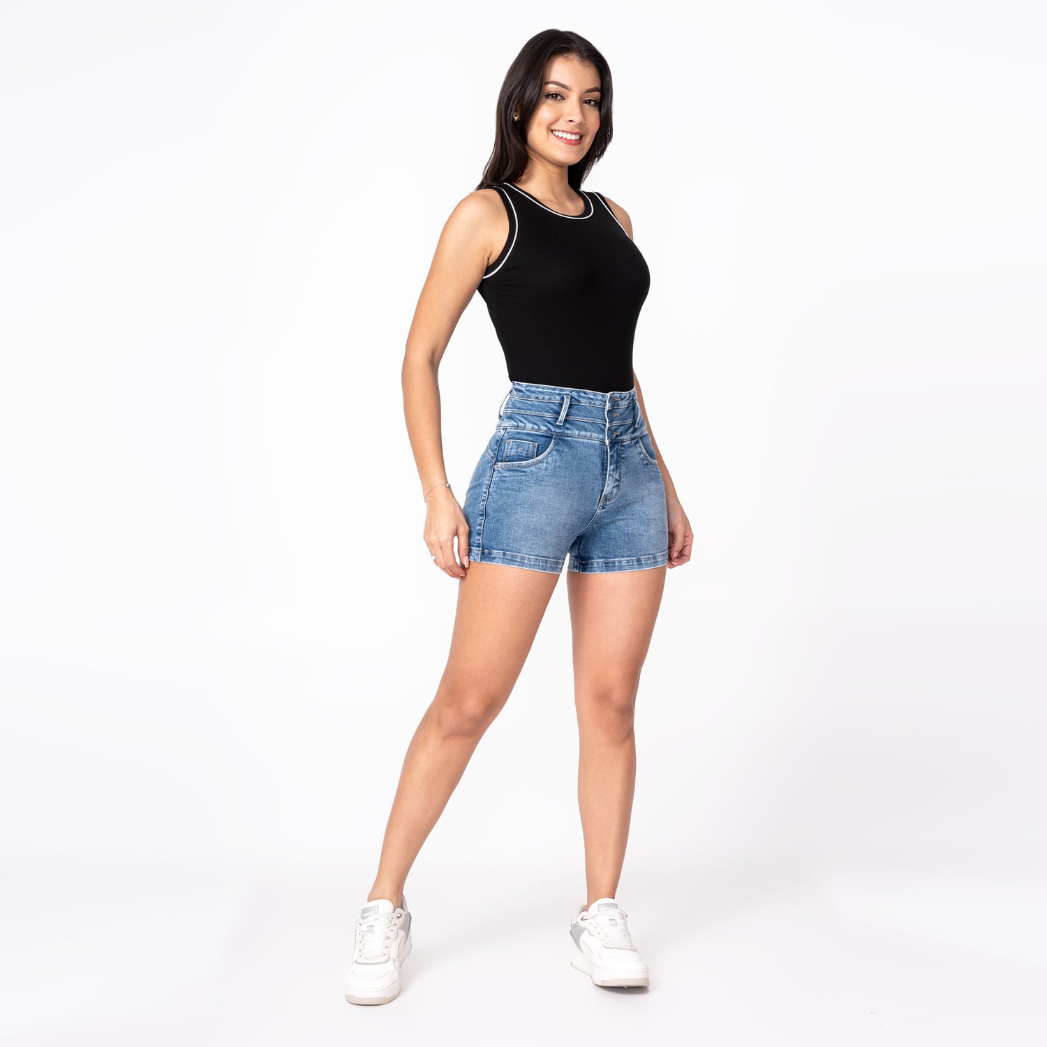 SHORT DENIM STRETCH MUJER KALAMI - 2