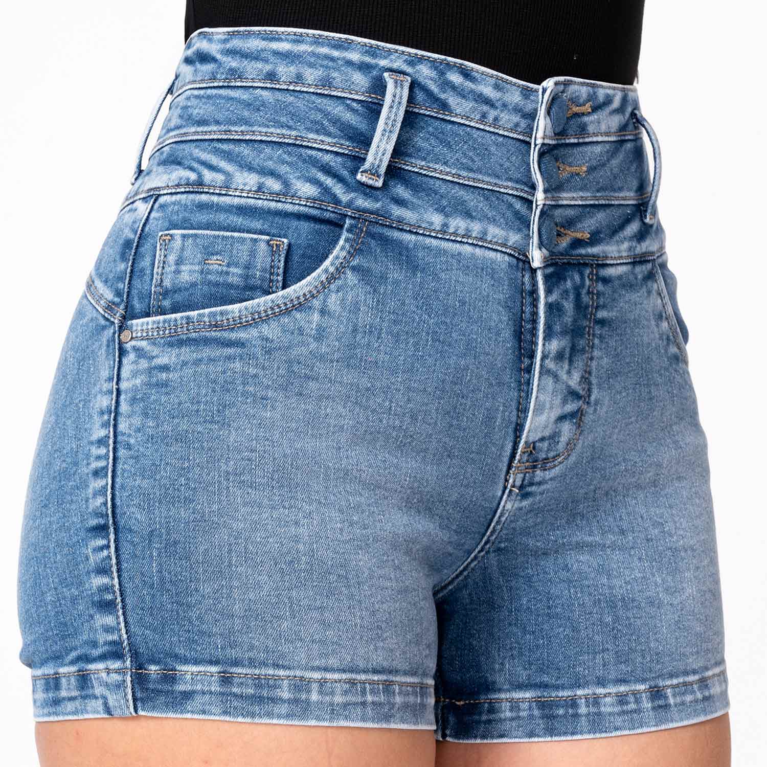 SHORT DENIM STRETCH MUJER KALAMI - 4