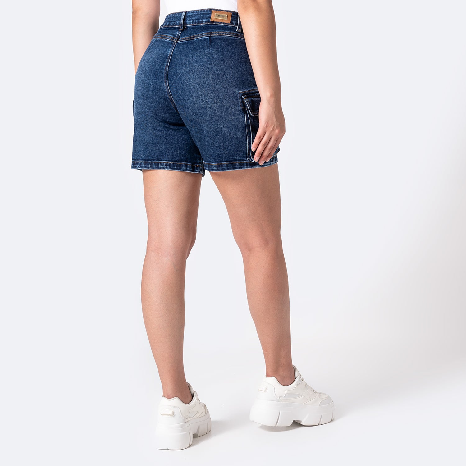 BERMUDA CARGO DENIM STRETCH MUJER DAYANIH - 2