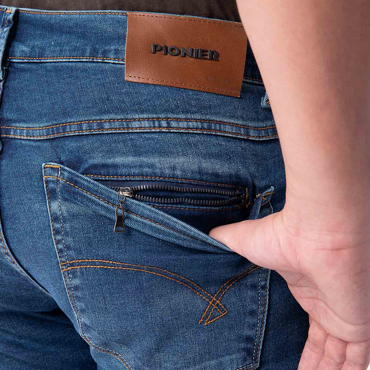 PANTALÓN JEAN DENIM STRETCH HOMBRE PIONIER VENEK - 5