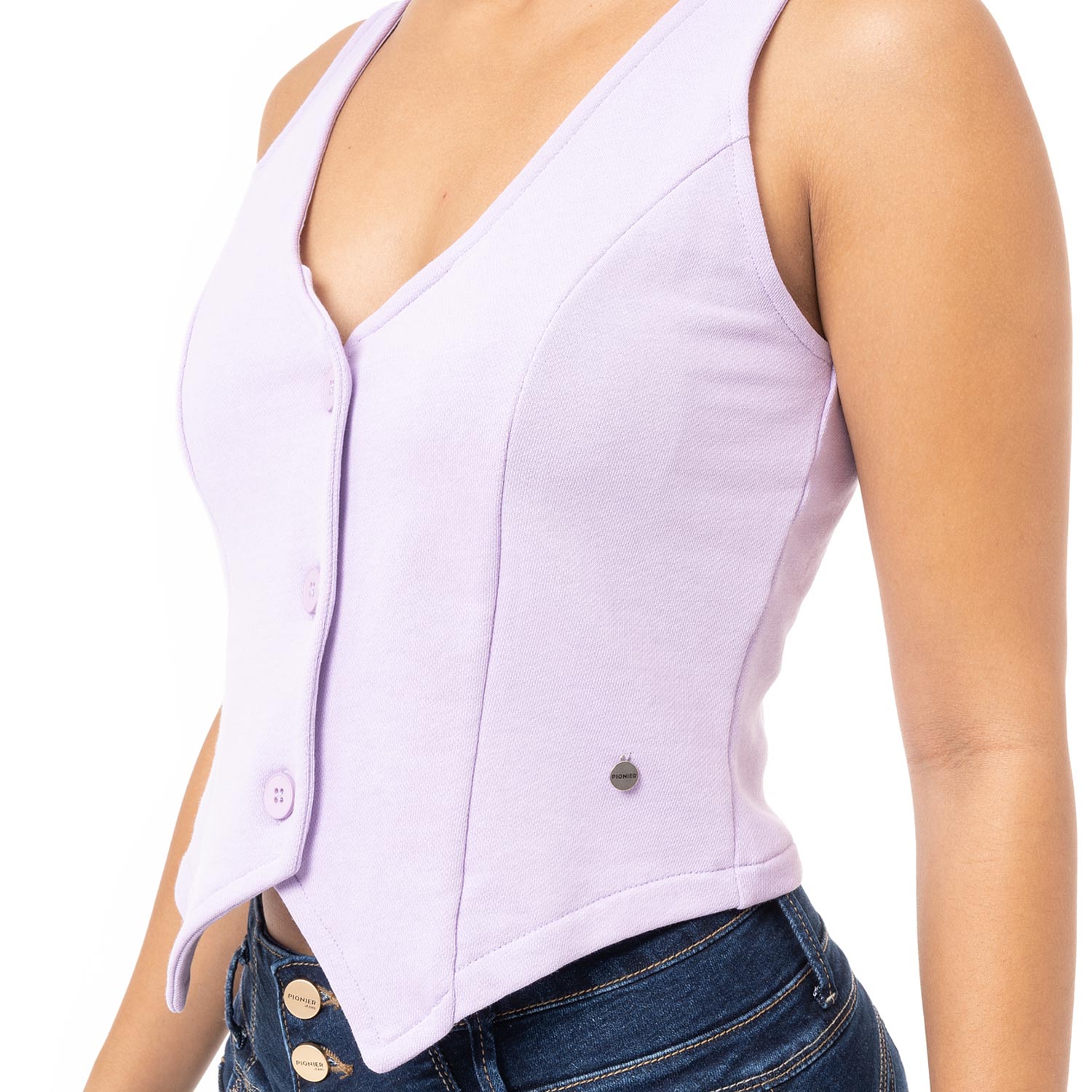 CHALECO FRENCH TERRY MUJER PIONIER GUNES-S - 3