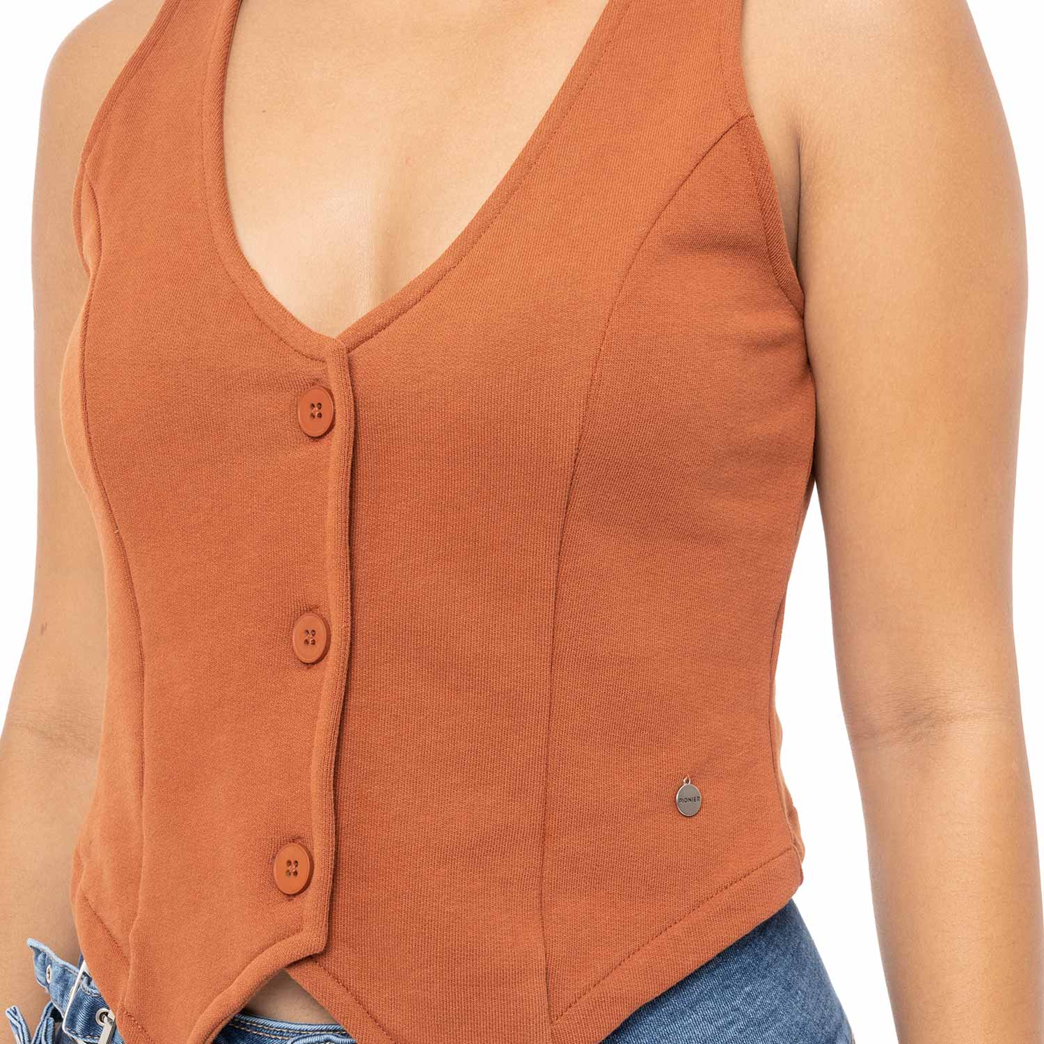 CHALECO FRENCH TERRY MUJER PIONIER GUNES-S - 3