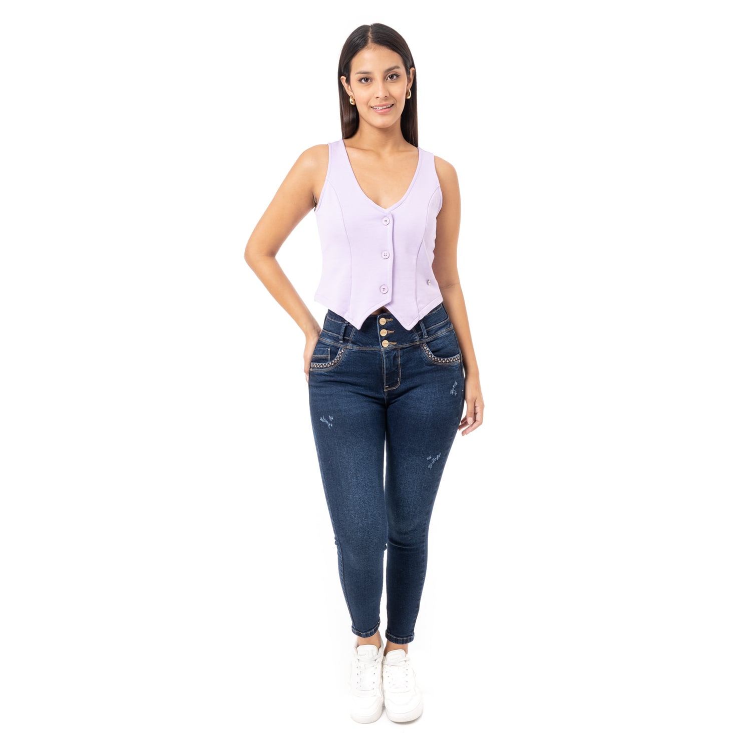 CHALECO FRENCH TERRY MUJER PIONIER GUNES-S - 4