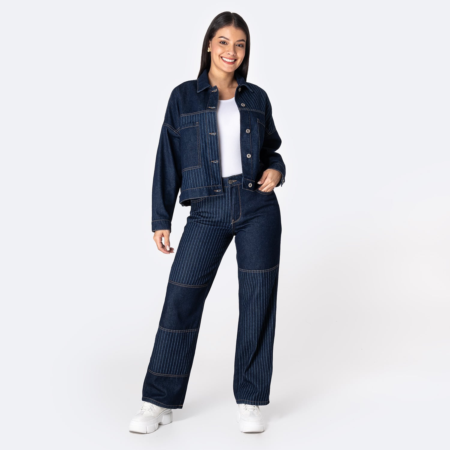 CASACA DENIM MUJER PIONIER MAILIN - 3