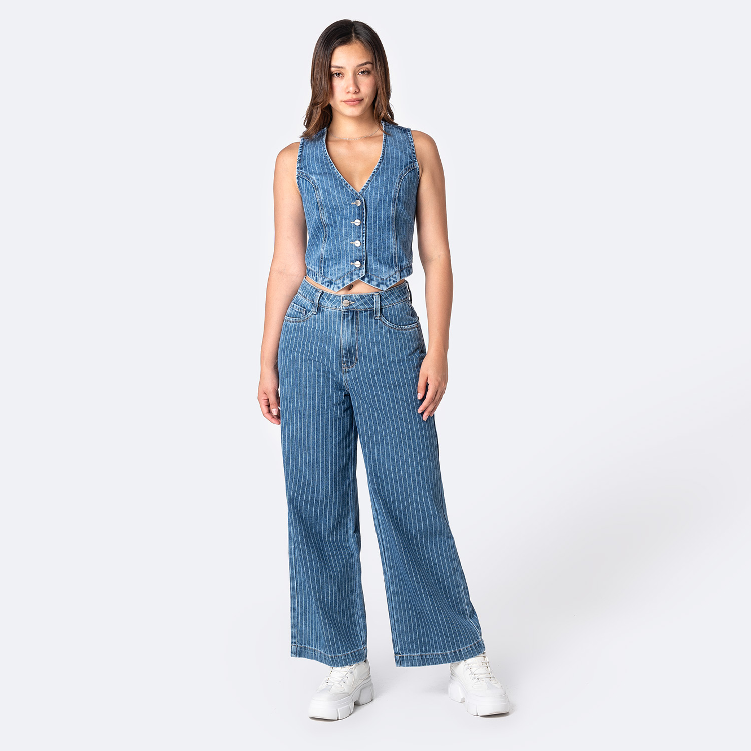CHALECO DENIM MUJER PIONIER CECYLI C - 3