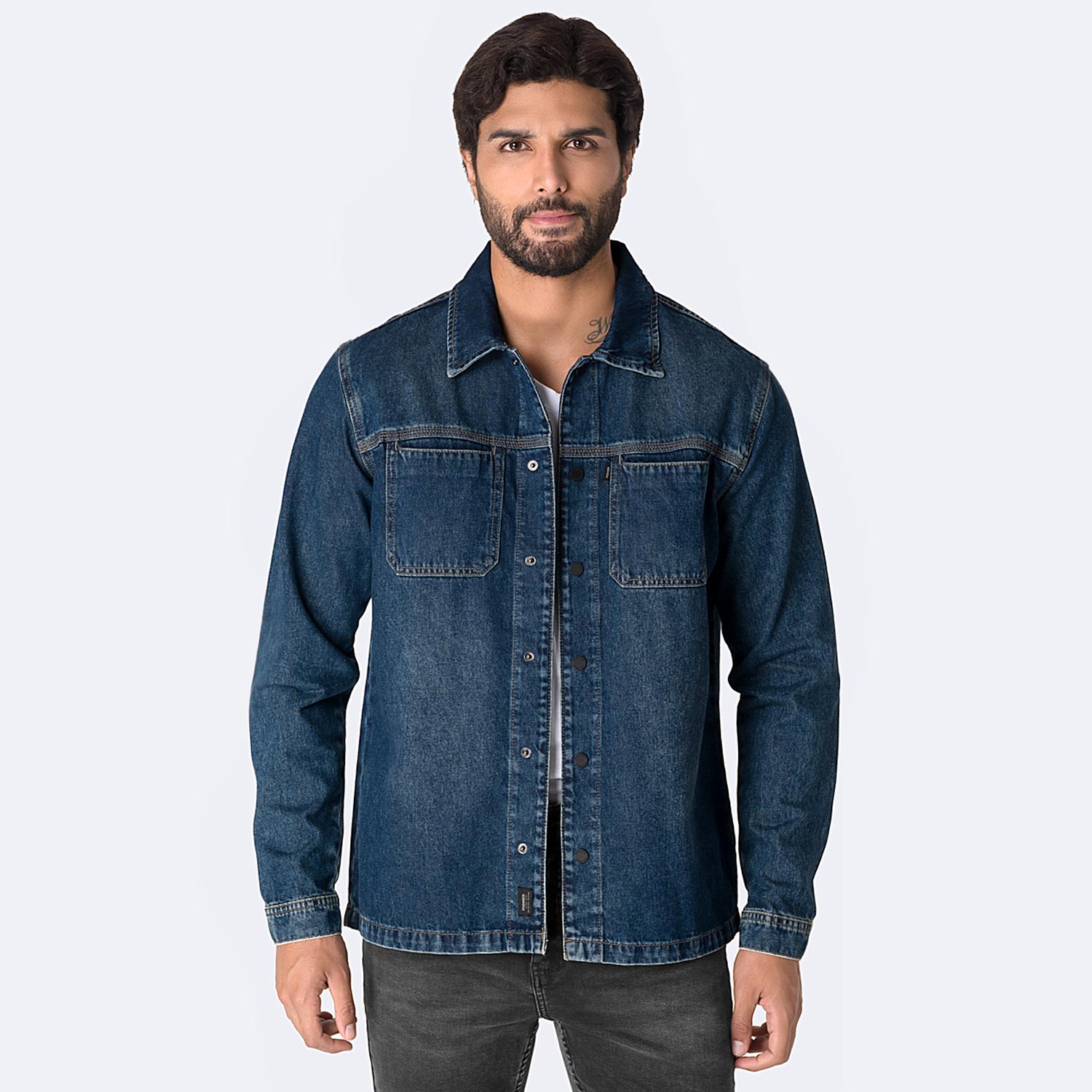 CAMISACO DENIM HOMBRE PIONIER WILHY - 1