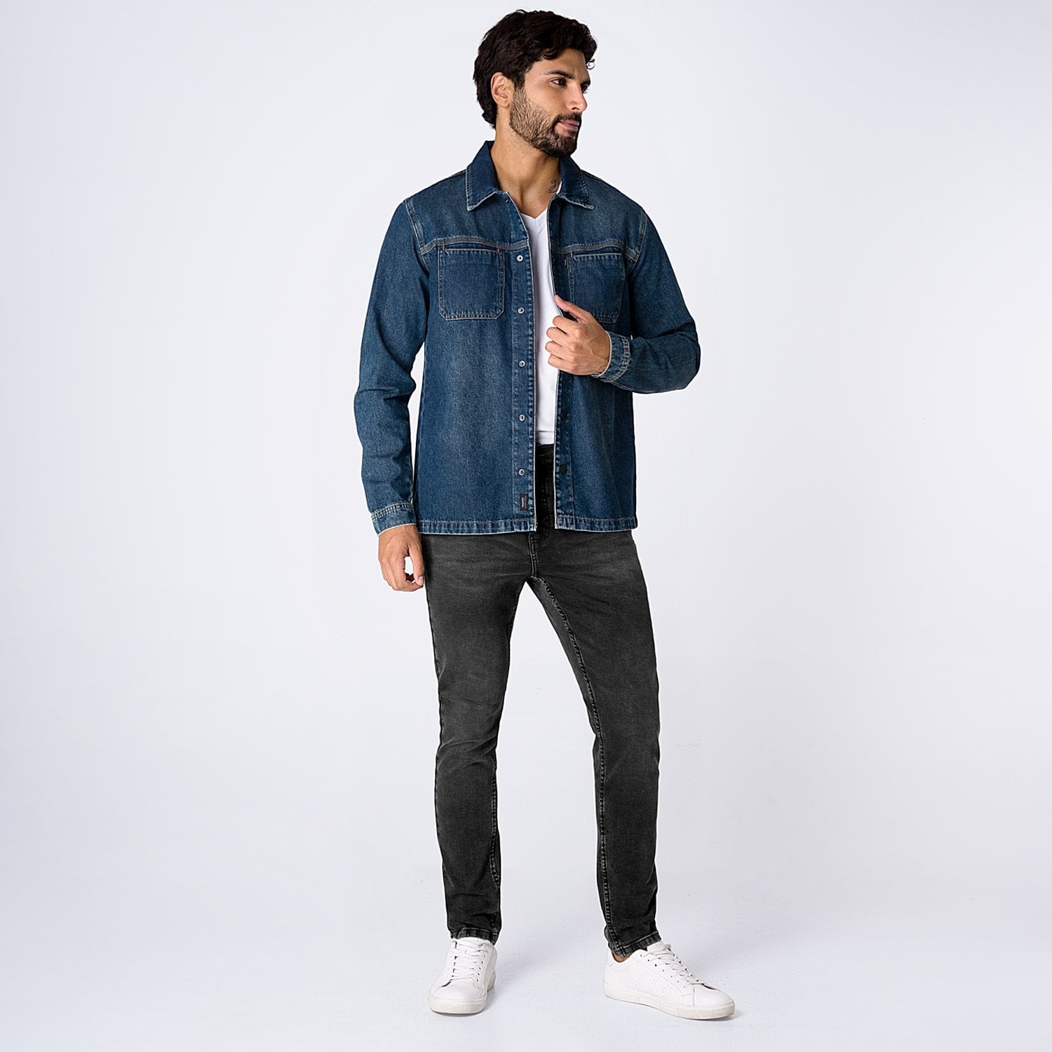 CAMISACO DENIM HOMBRE PIONIER WILHY - 3