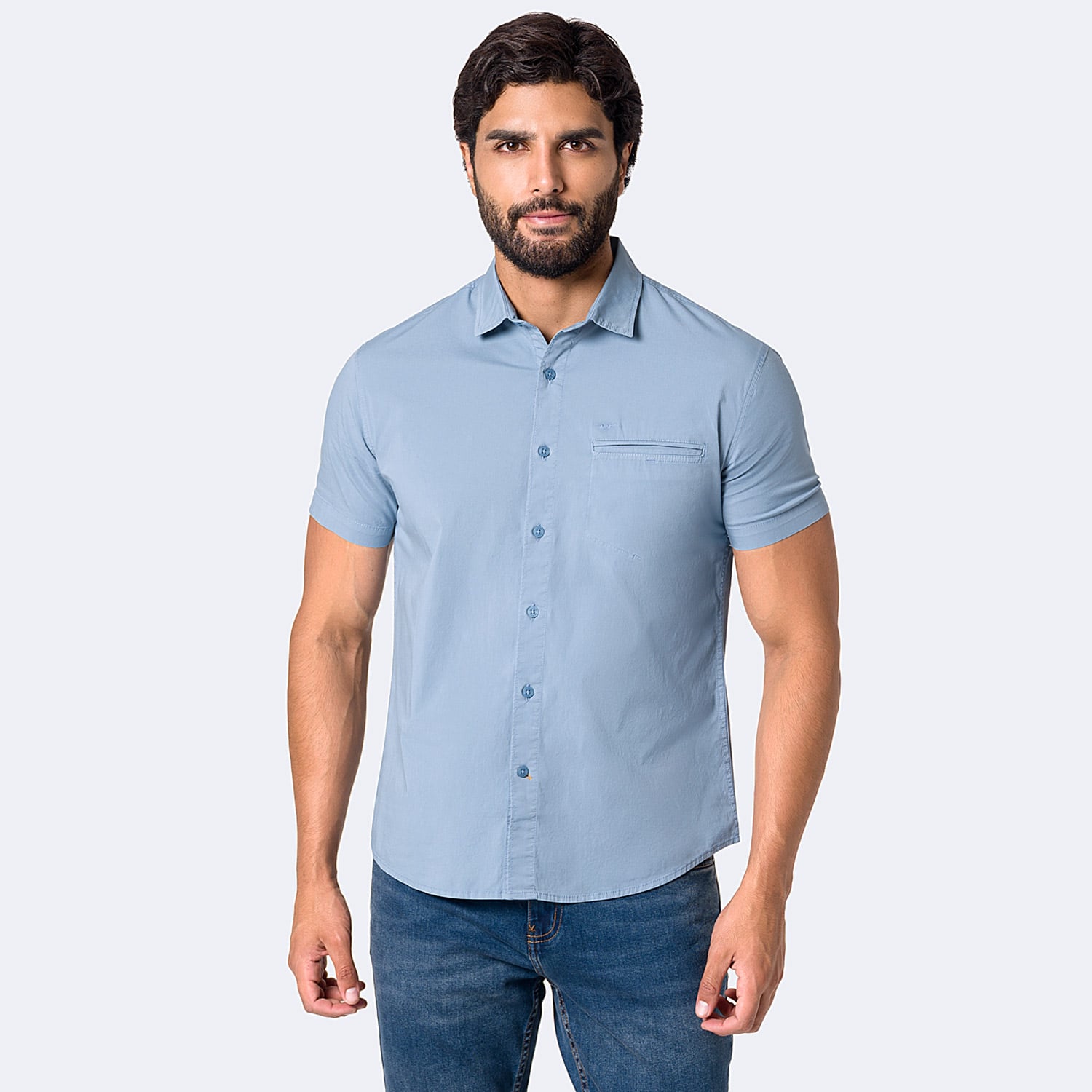 CAMISA POPELINA STRETCH HOMBRE PIONIER PATRICIOH MC - 1
