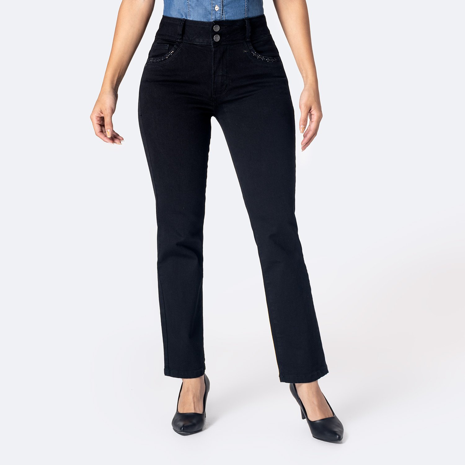 JEANS DENIM STRETCH MUJER PIONIER DONNAIH - 1