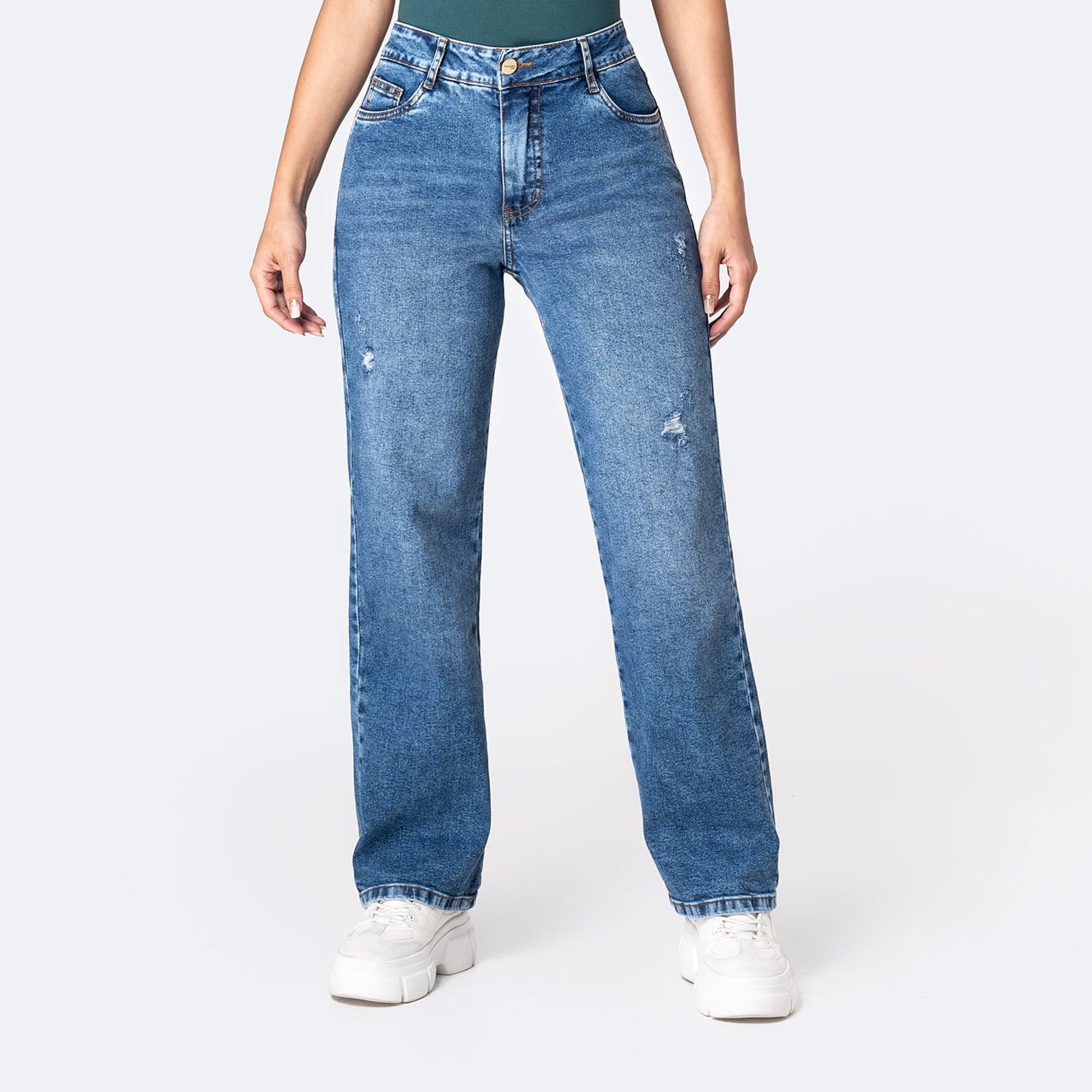 JEANS DENIM STRETCH MUJER PIONIER ZIANAH - 1