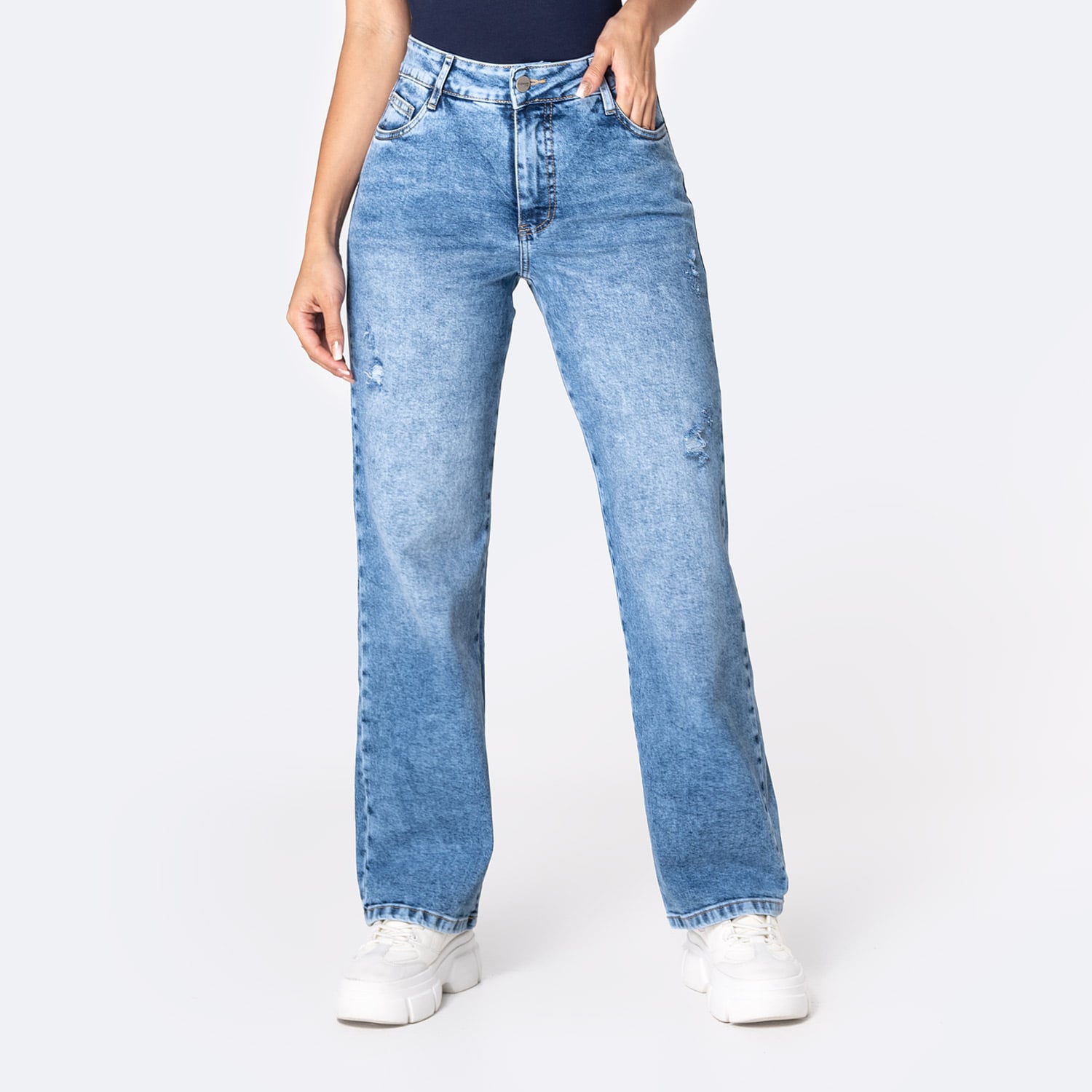 JEANS DENIM STRETCH MUJER PIONIER ZIANAH - 1