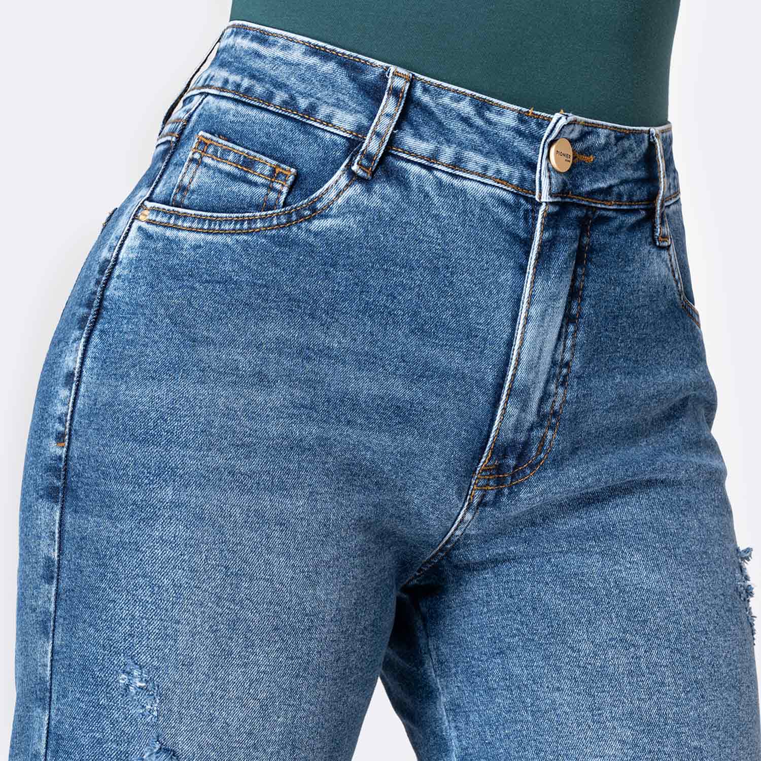 JEANS DENIM STRETCH MUJER PIONIER ZIANAH - 3