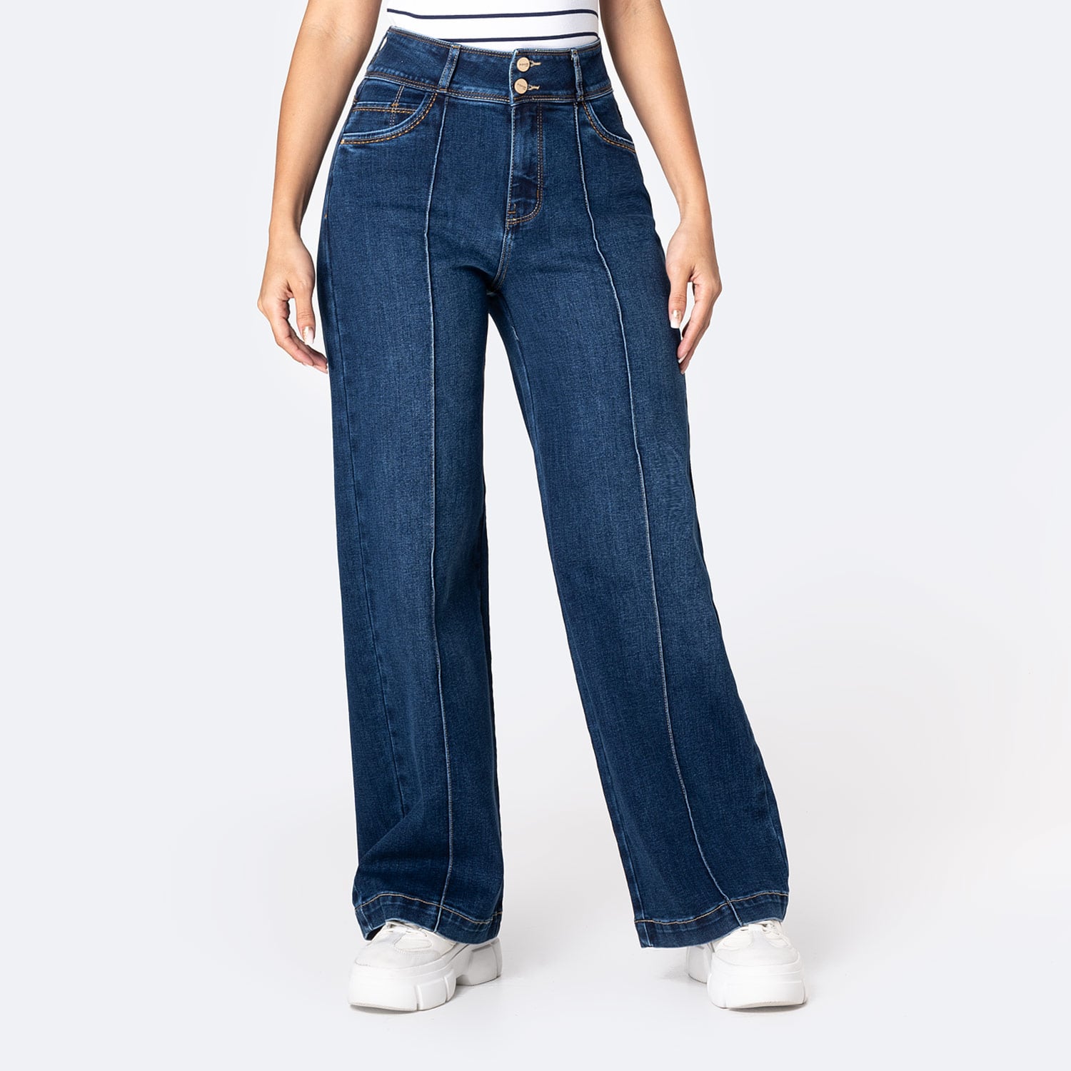 JEANS DENIM STRETCH MUJER PIONIER ELIDIA - 1