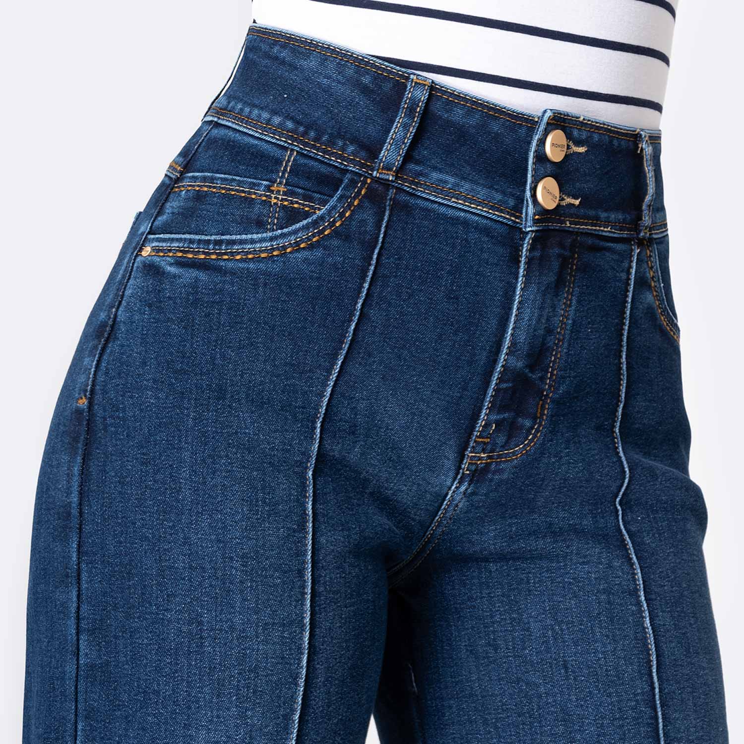 JEANS DENIM STRETCH MUJER PIONIER ELIDIA - 3