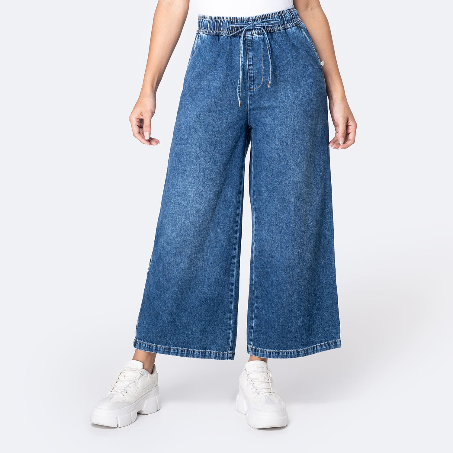 JEANS CULOTTE DENIM MUJER PIONIER YHOLI - 1