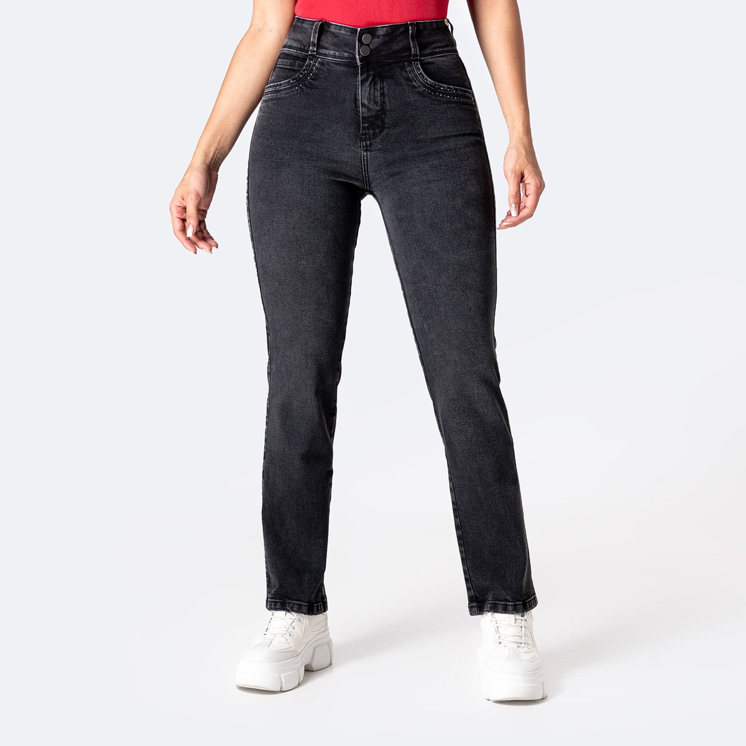 JEANS DENIM STRETCH MUJER PIONIER DALYLAH - 1