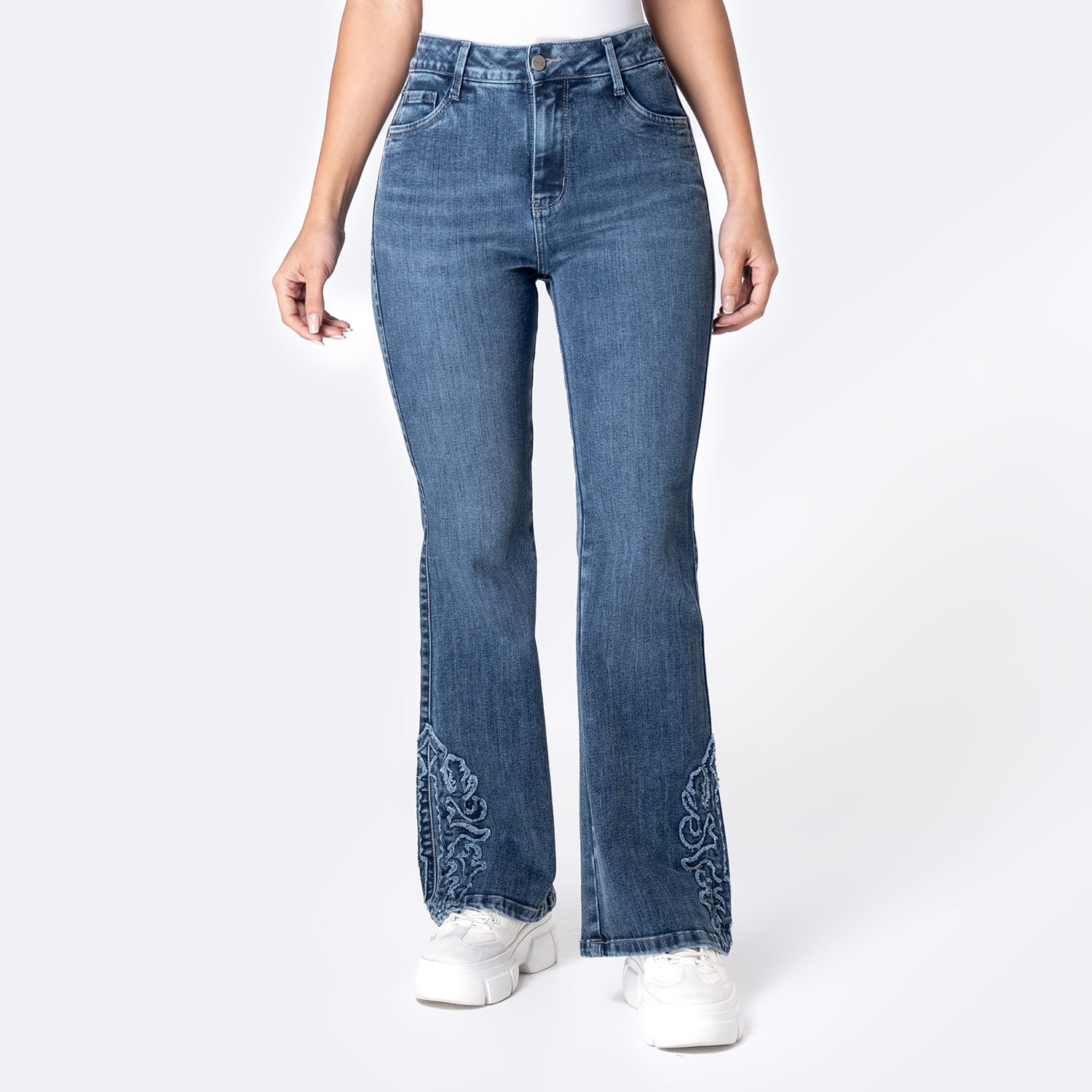 JEANS DENIM STRETCH MUJER PIONIER DANIAN - 1