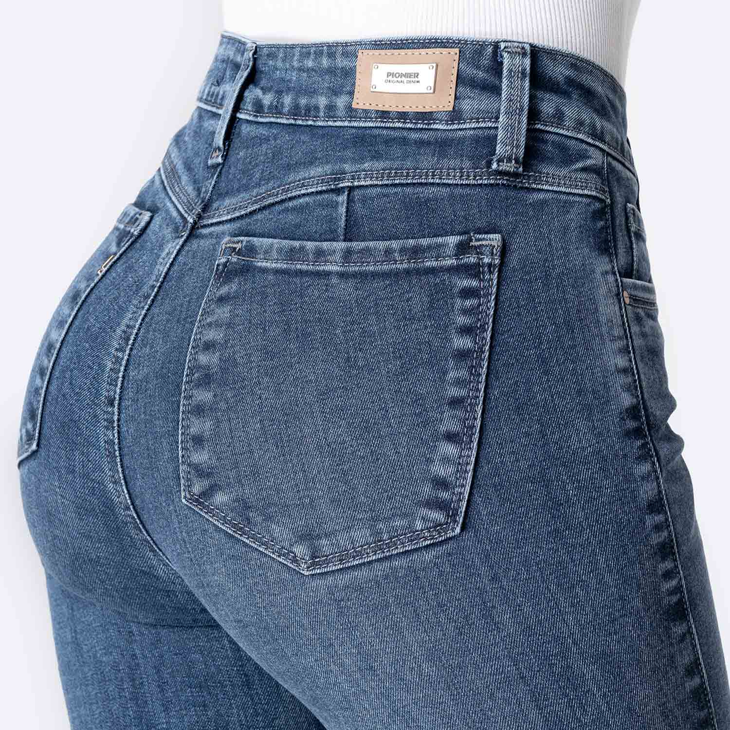 JEANS DENIM STRETCH MUJER PIONIER DANIAN - 4