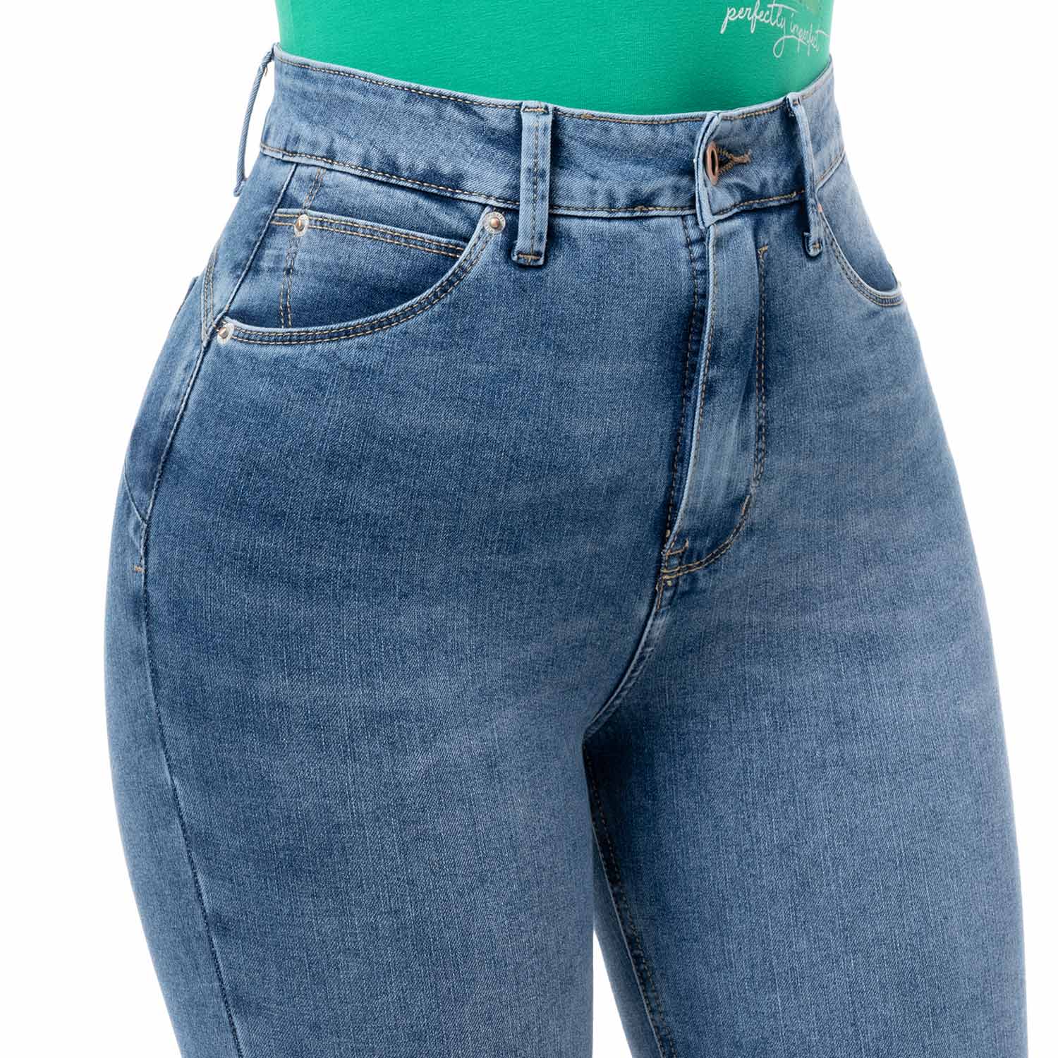 JEANS DENIM STRETCH MUJER PIONIER BRUNHA - 4
