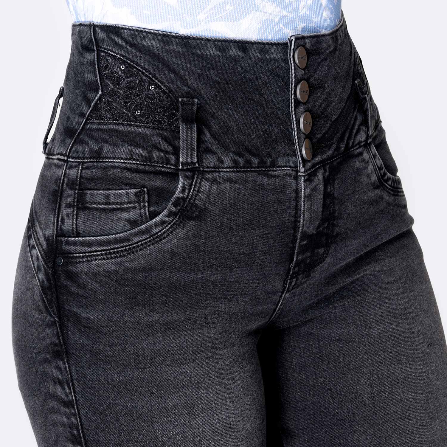 JEANS PITILLO DENIM STRETCH MUJER PIONIER DAYNAH - 3