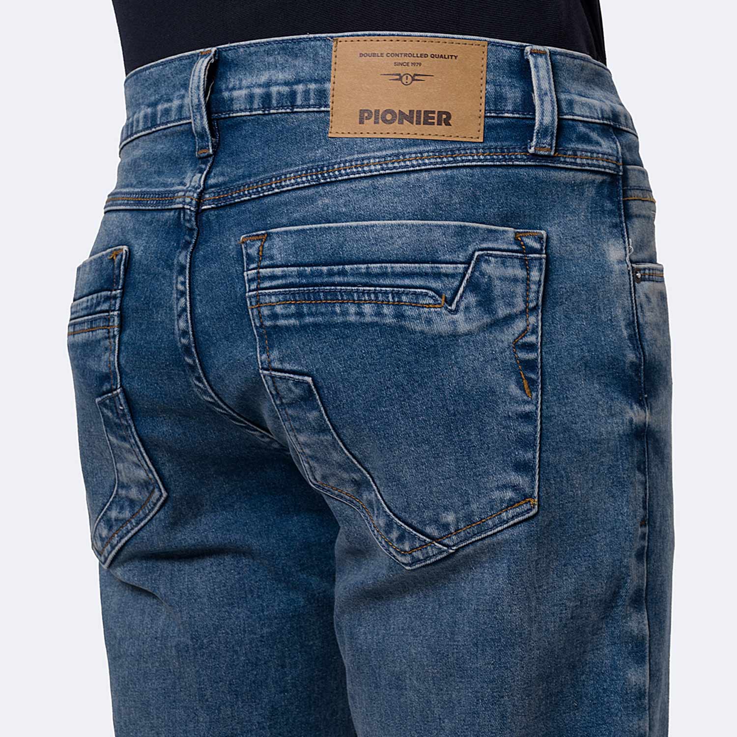 JEANS SEMI PITILLO DENIM STRETCH HOMBRE PIONIER SETCH - 4