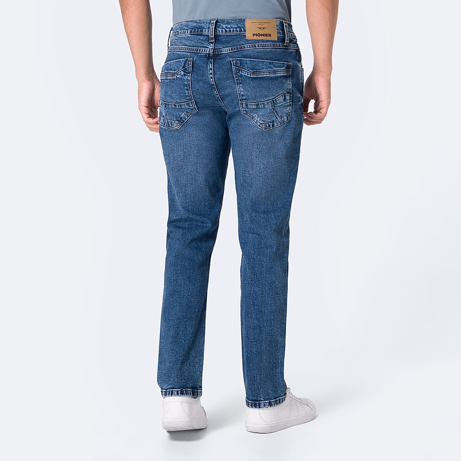 JEANS SEMI PITILLO DENIM STRETCH HOMBRE PIONIER KALEDT - 2
