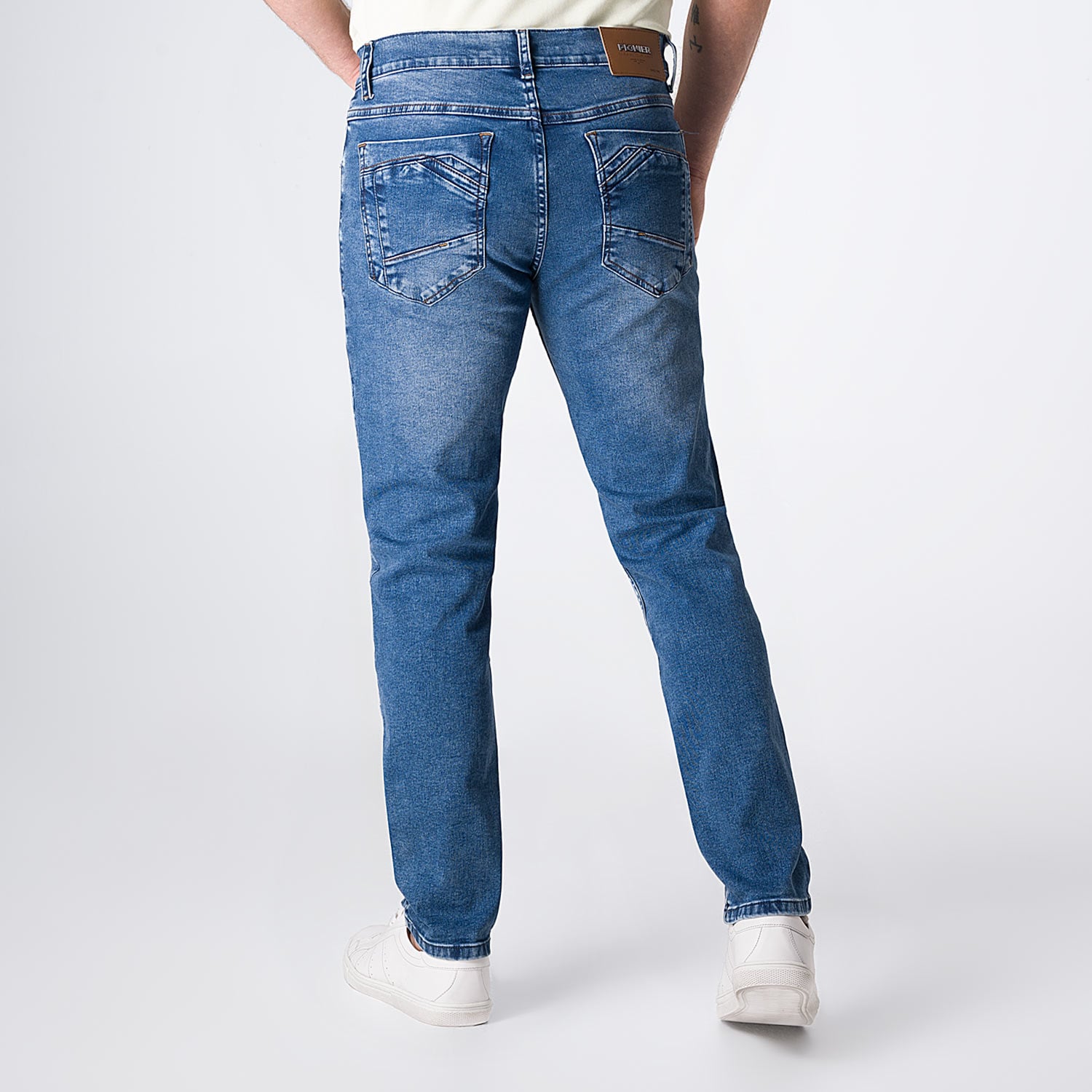 JEANS SEMI PITILLO DENIM STRETCH HOMBRE PIONIER MATTEUW - 2