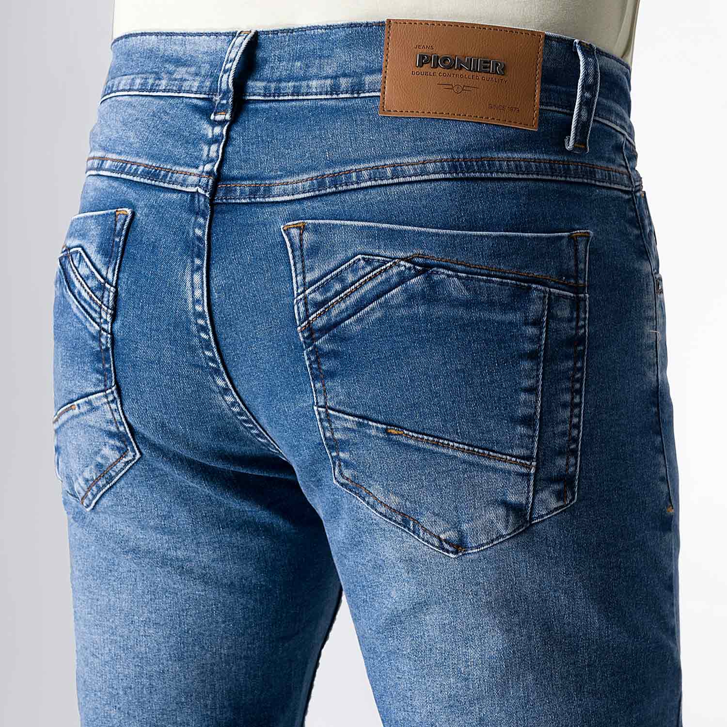 JEANS SEMI PITILLO DENIM STRETCH HOMBRE PIONIER MATTEUW - 4