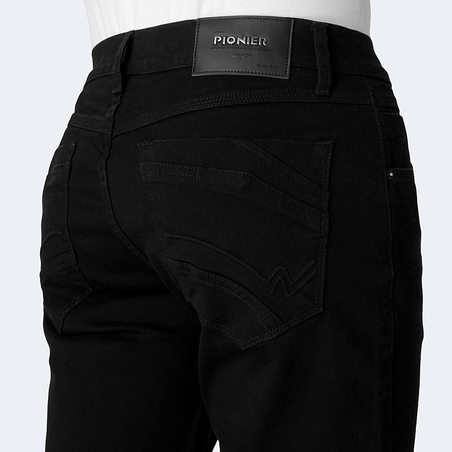 JEANS SEMI PITILLO DENIM STRETCH HOMBRE PIONIER WUALLY - 4