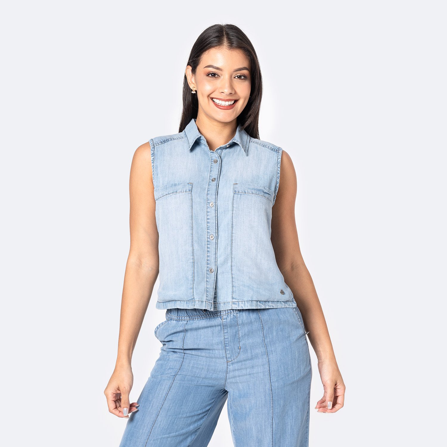 BLUSA JEAN DENIM MUJER PIONIER SHANTHAL - 1