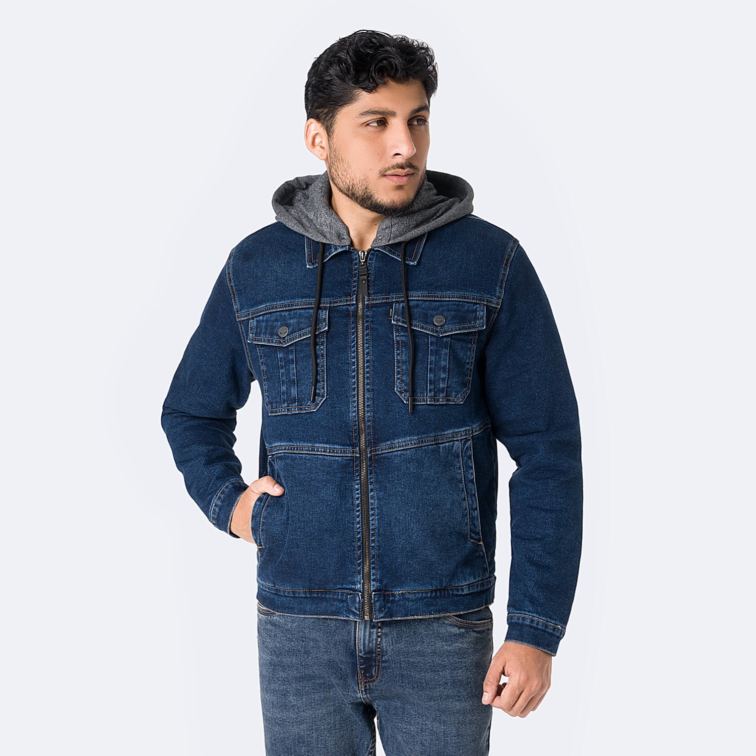 CASACA DENIM STRETCH HOMBRE PIONIER JOSHUAH - 1