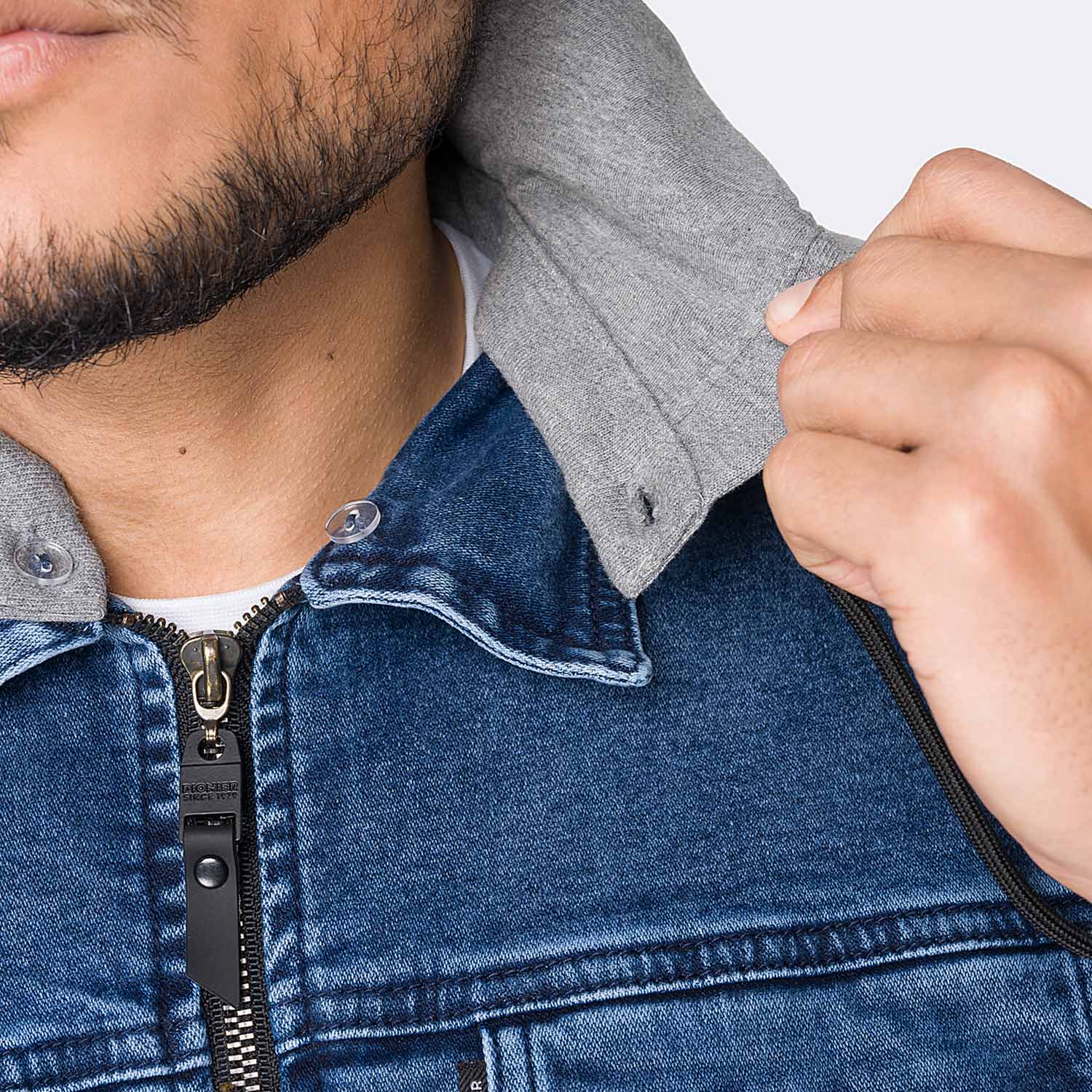 CASACA DENIM STRETCH HOMBRE PIONIER JOSHUAH - 3