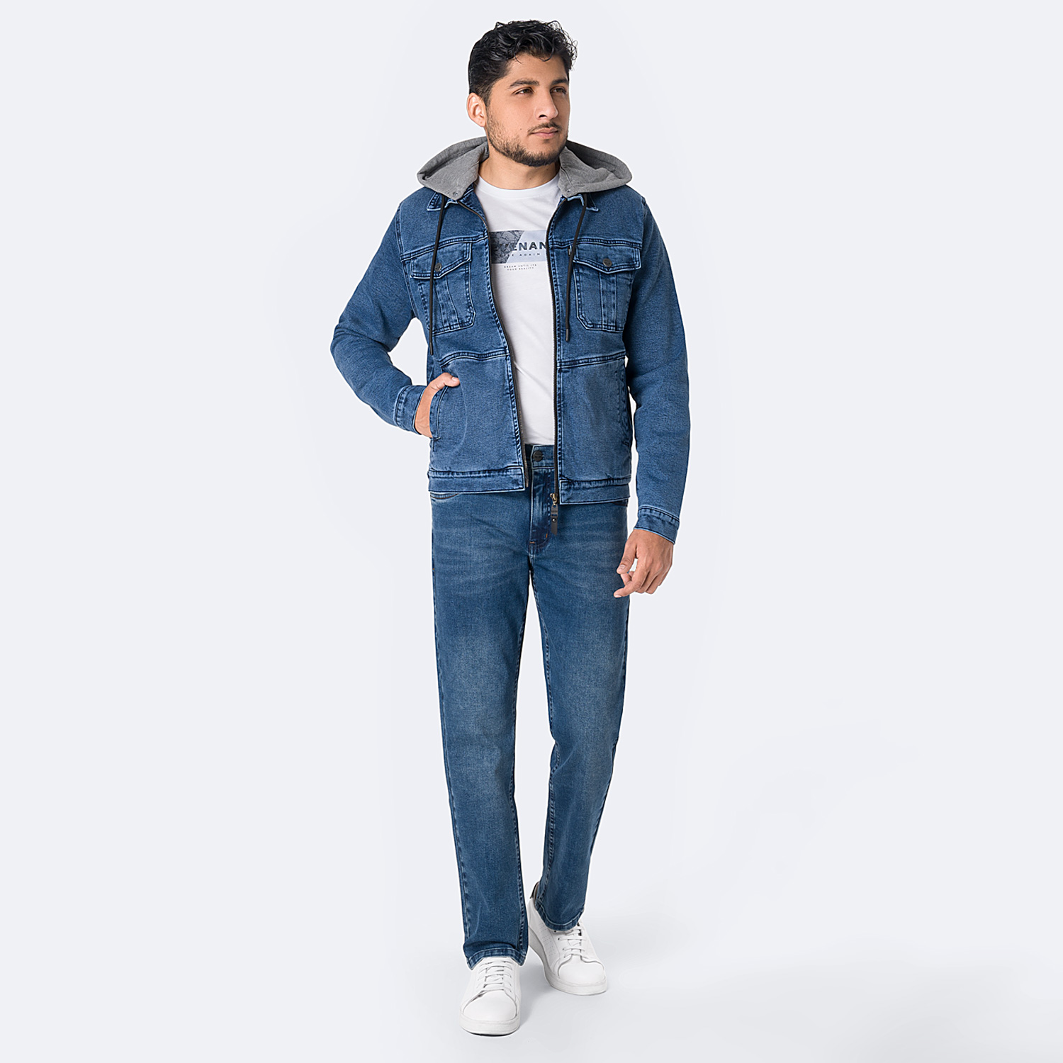 CASACA DENIM STRETCH HOMBRE PIONIER JOSHUAH - 5