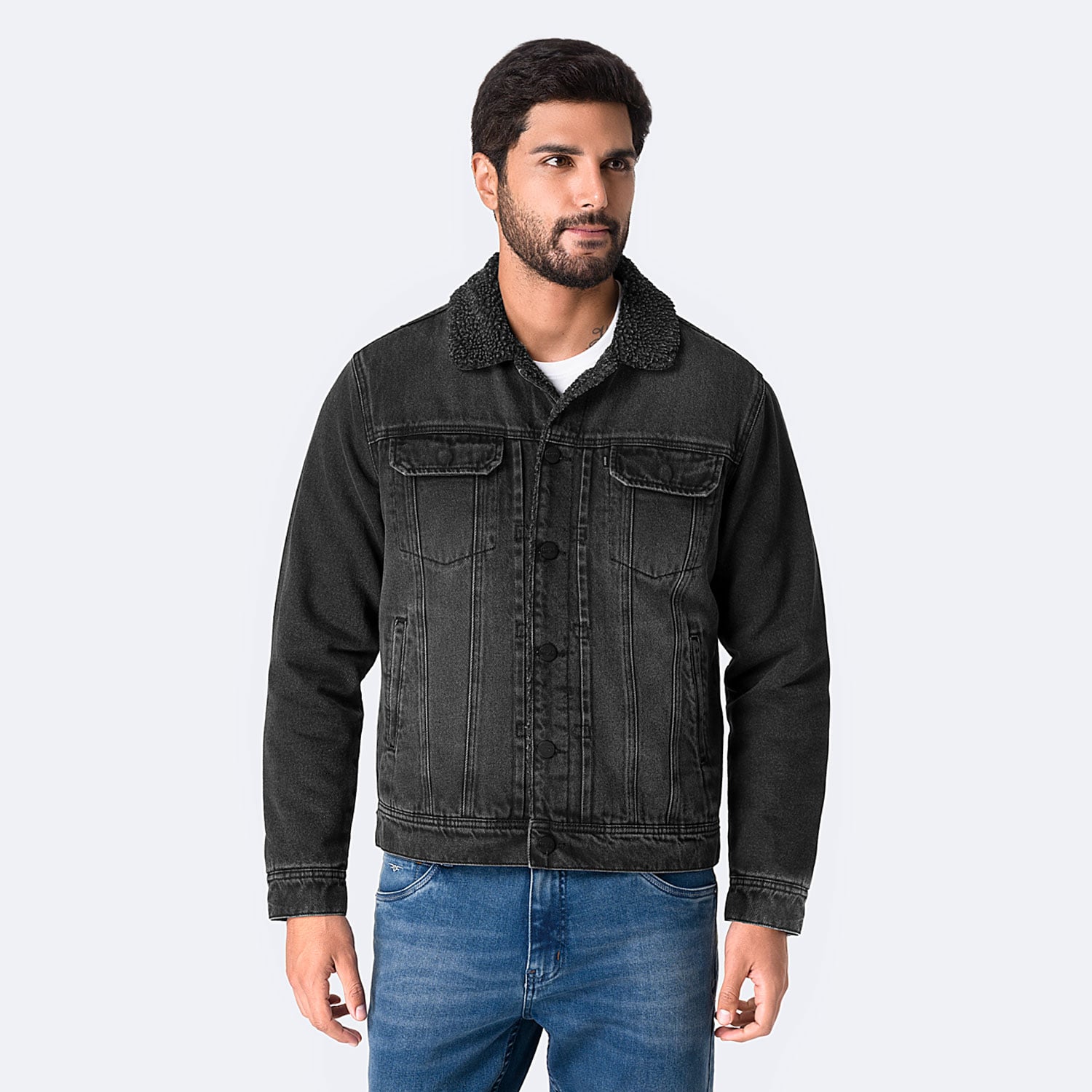 CASACA DENIM HOMBRE PIONIER JOHHN - 1
