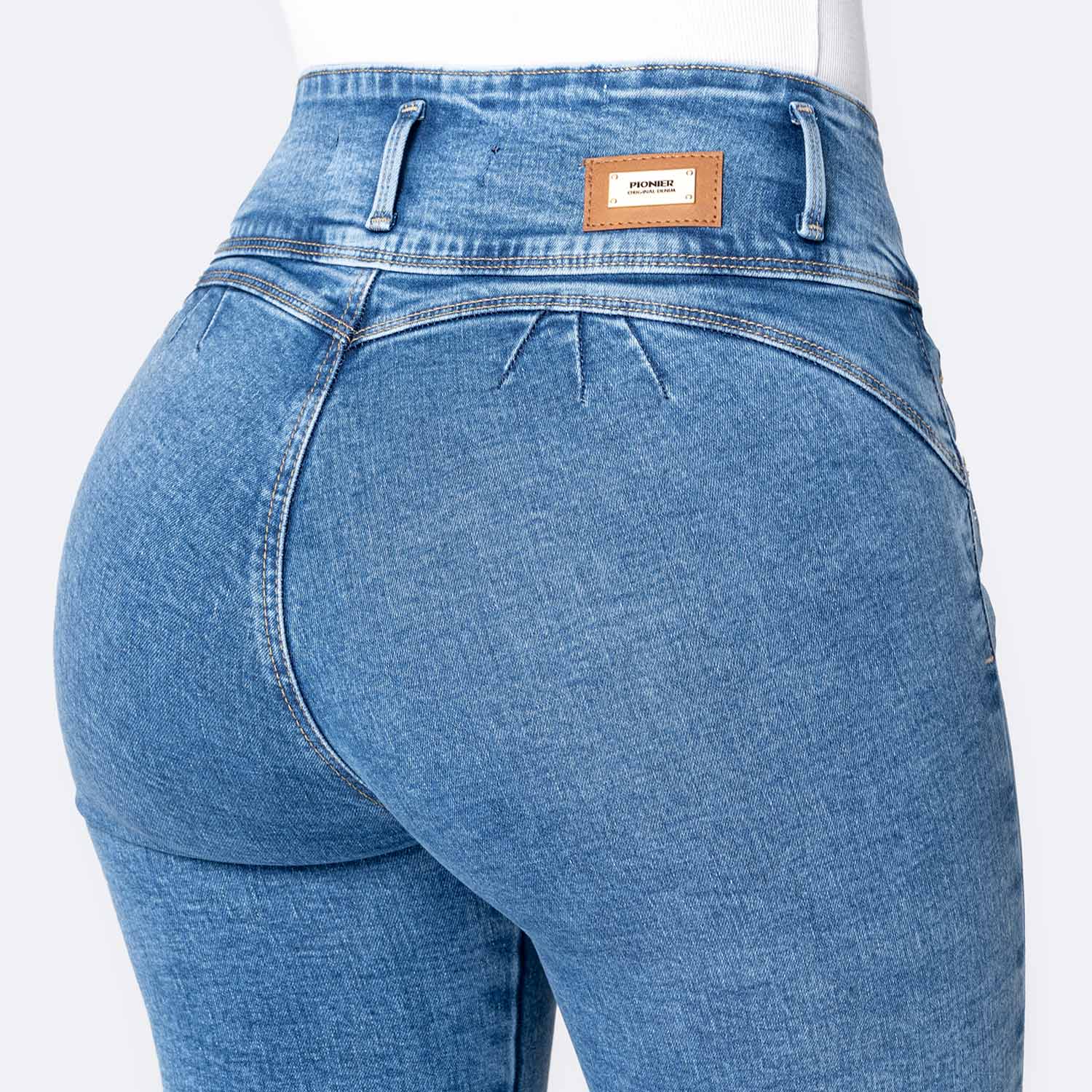 PANTALÓN JEAN DENIM STRETCH MUJER PIONIER NELHA - 4