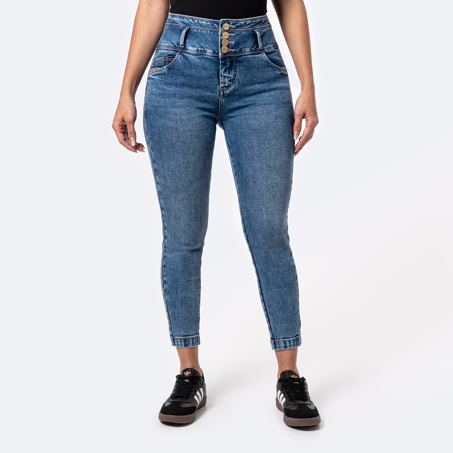 PANTALÓN JEAN DENIM STRETCH MUJER PIONIER ANDARA - 1