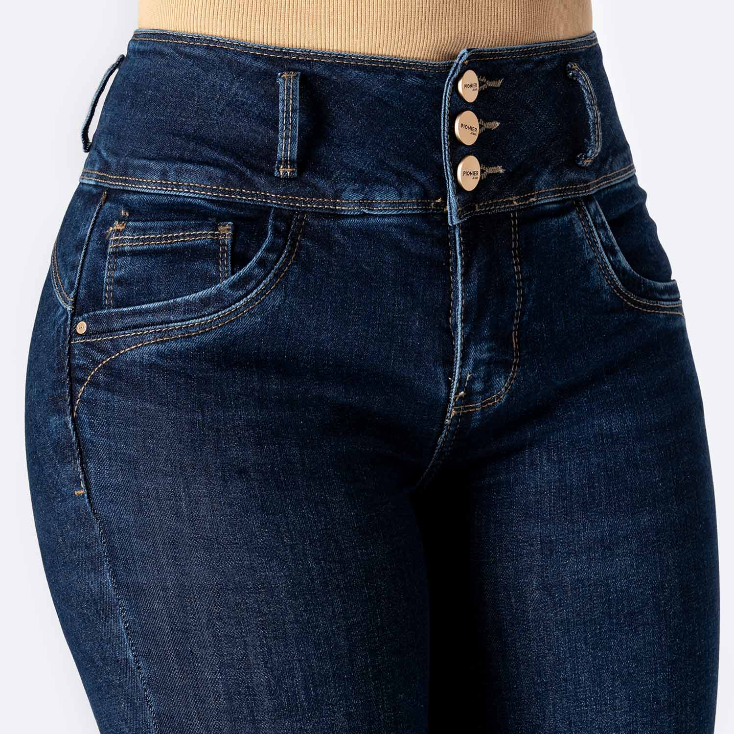 PANTALÓN JEAN DENIM STRETCH MUJER PIONIER AMELIEH - 3
