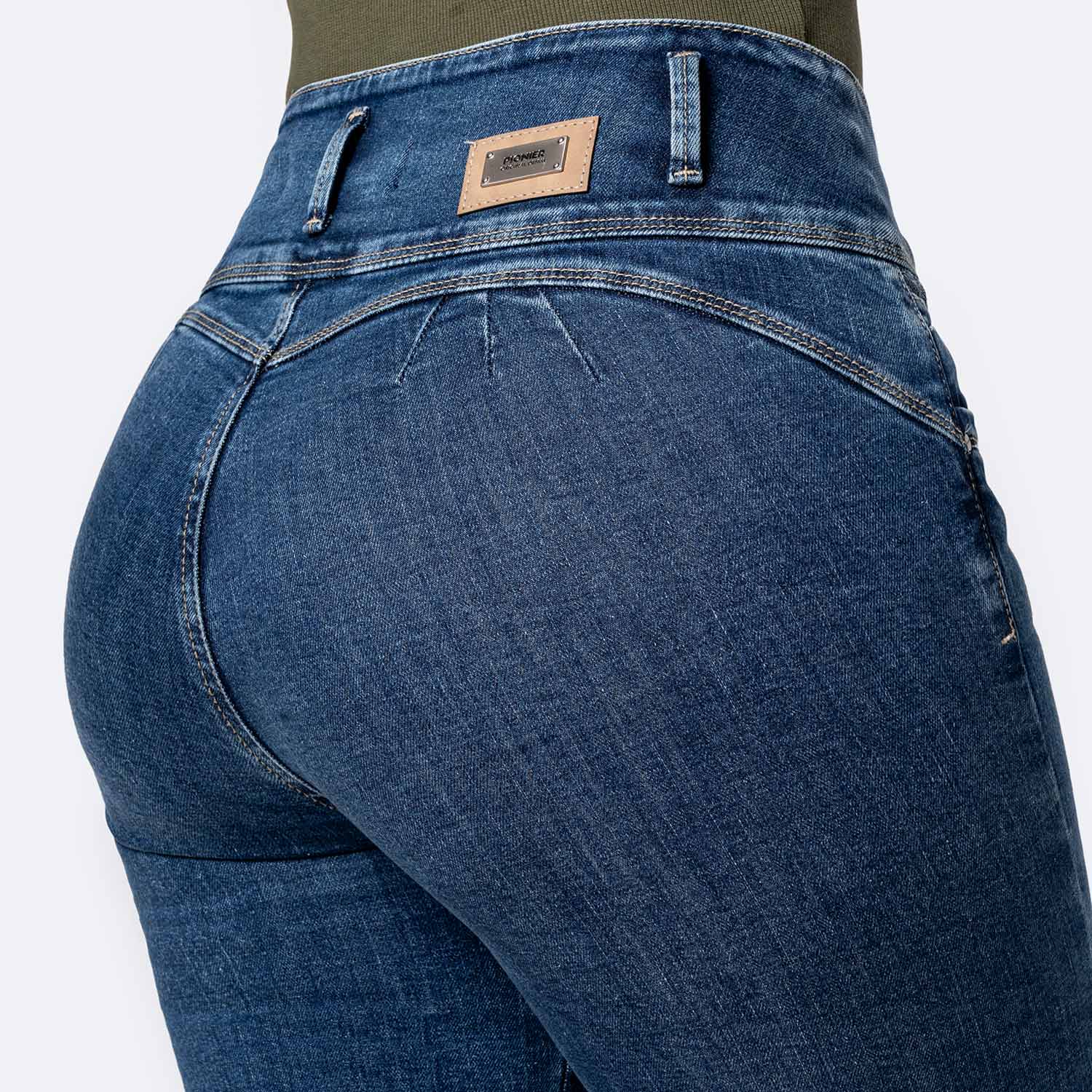PANTALÓN JEAN DENIM STRETCH MUJER PIONIER LORUBAL - 4