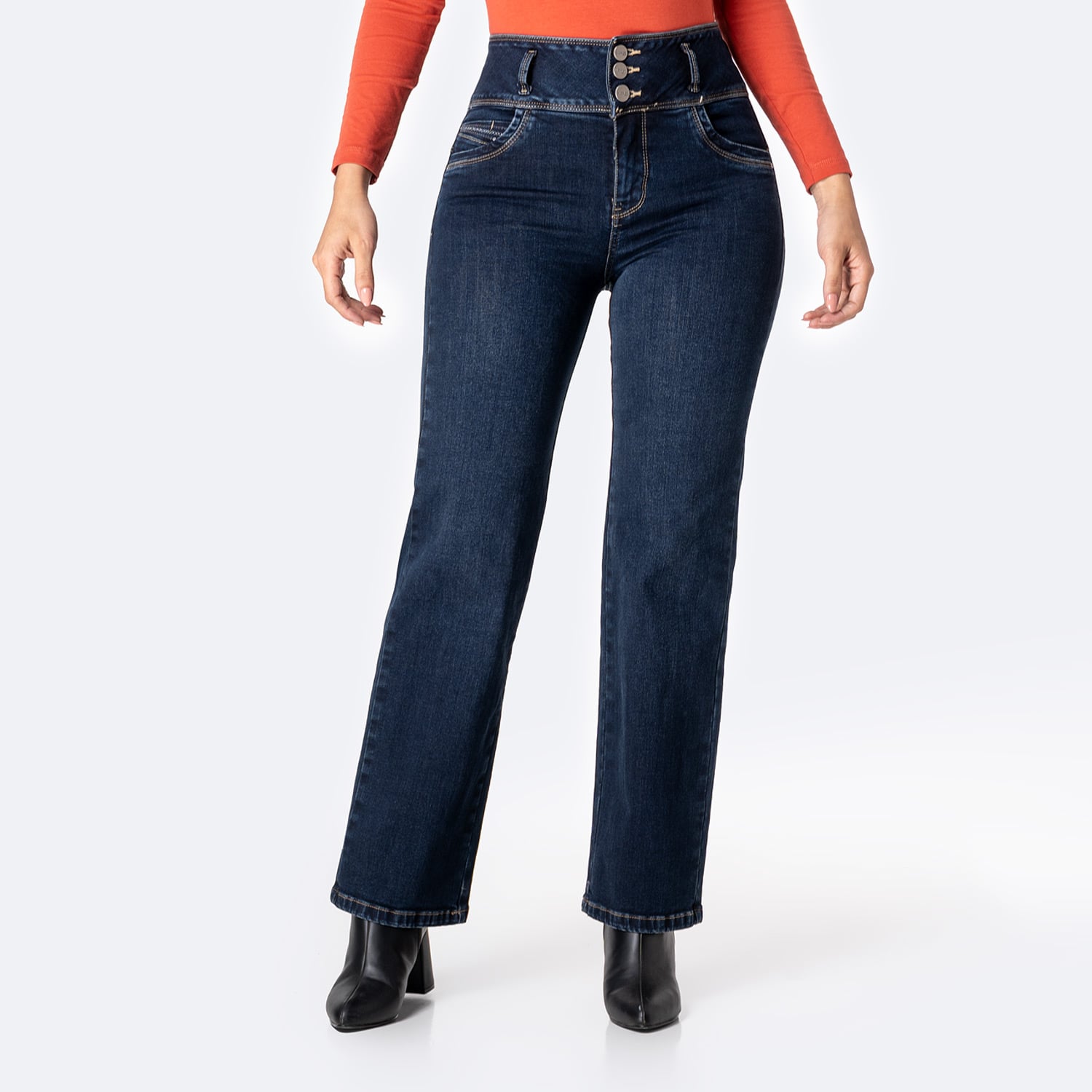 PANTALÓN JEAN DENIM STRETCH MUJER PIONIER SHETHY - 1