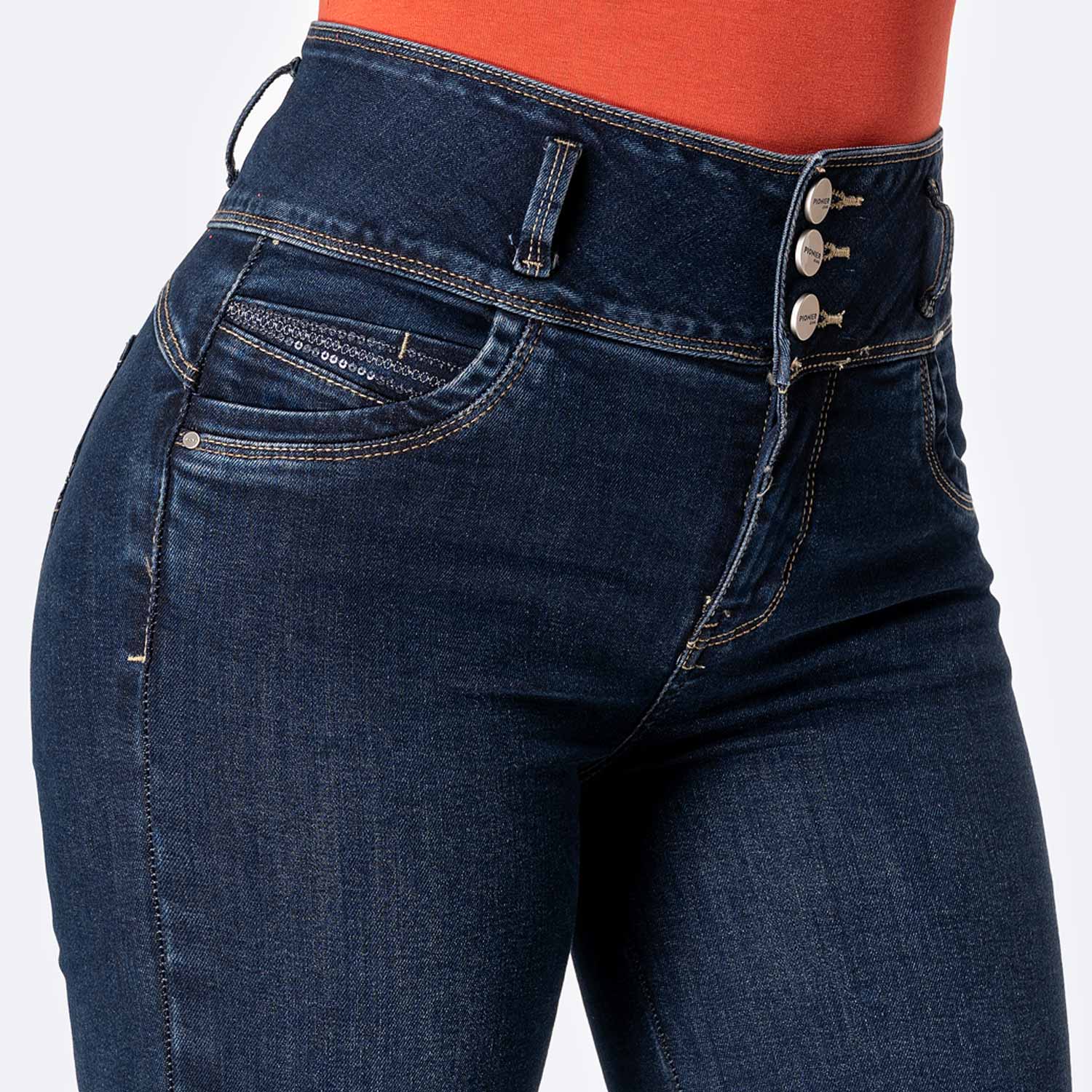 PANTALÓN JEAN DENIM STRETCH MUJER PIONIER SHETHY - 3